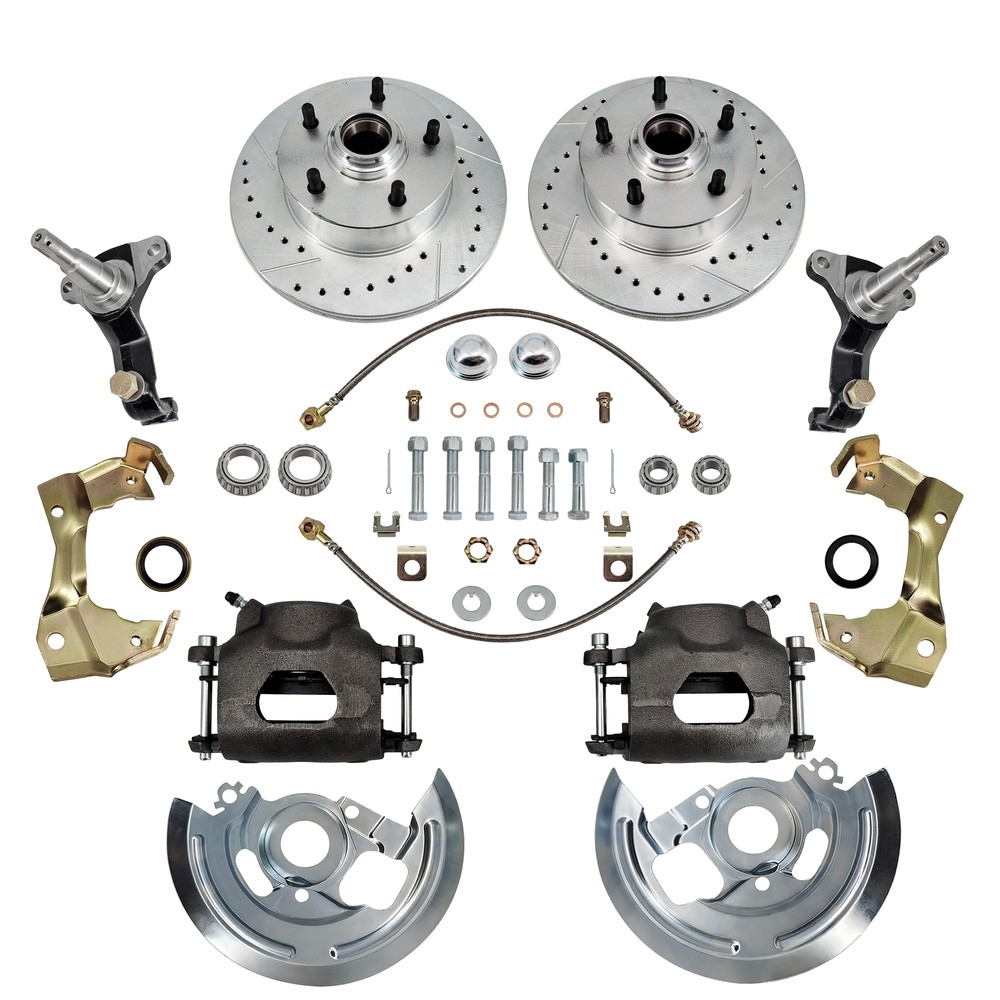 Front Spindle & Disc Brake Kit For 1964-72 Chevelle 1967-69 Camaro 1968-74 Nova