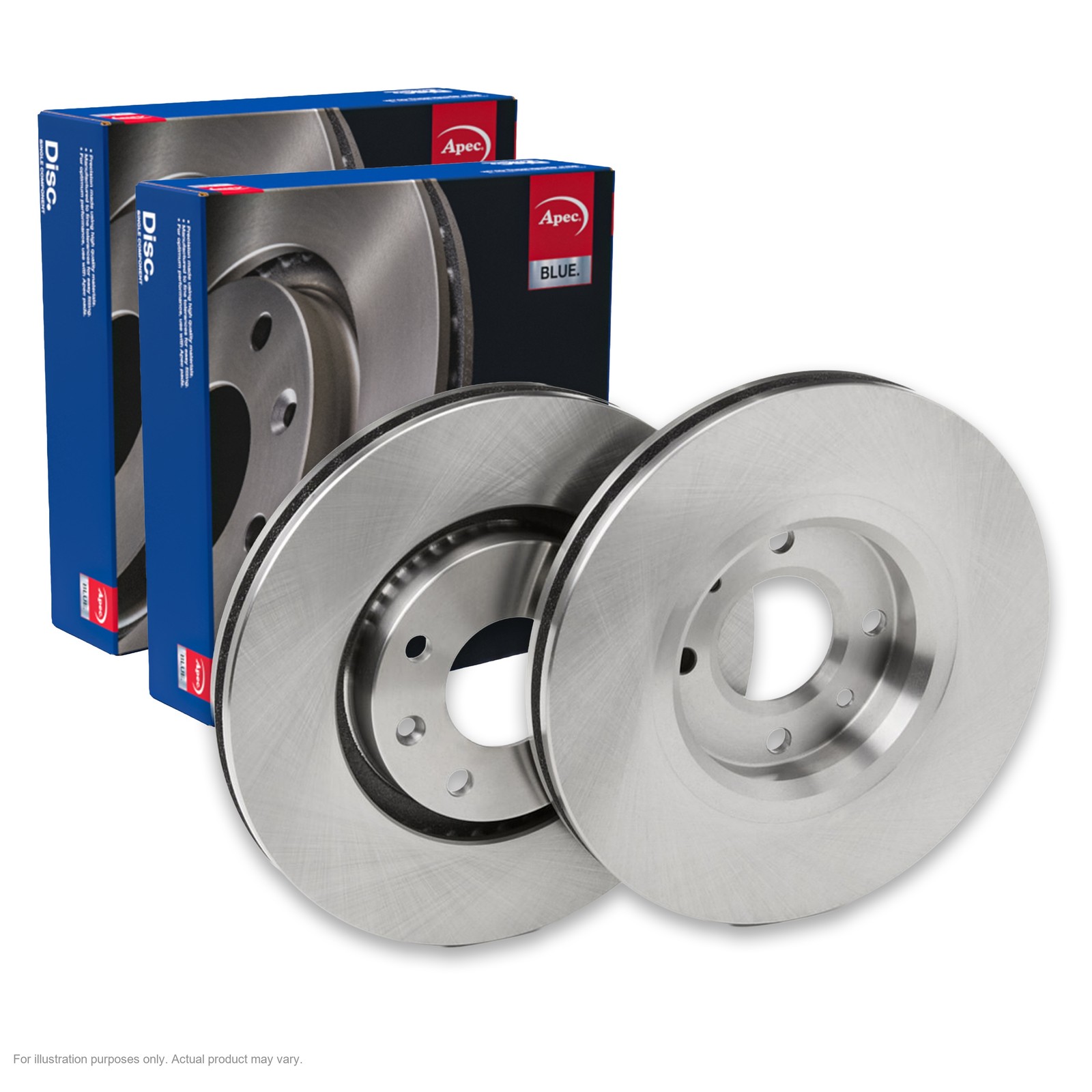 2x APEC Front Brake Discs For PEUGEOT 208 II 1.6 HDI 90 2019- SDK6063 SDK6063