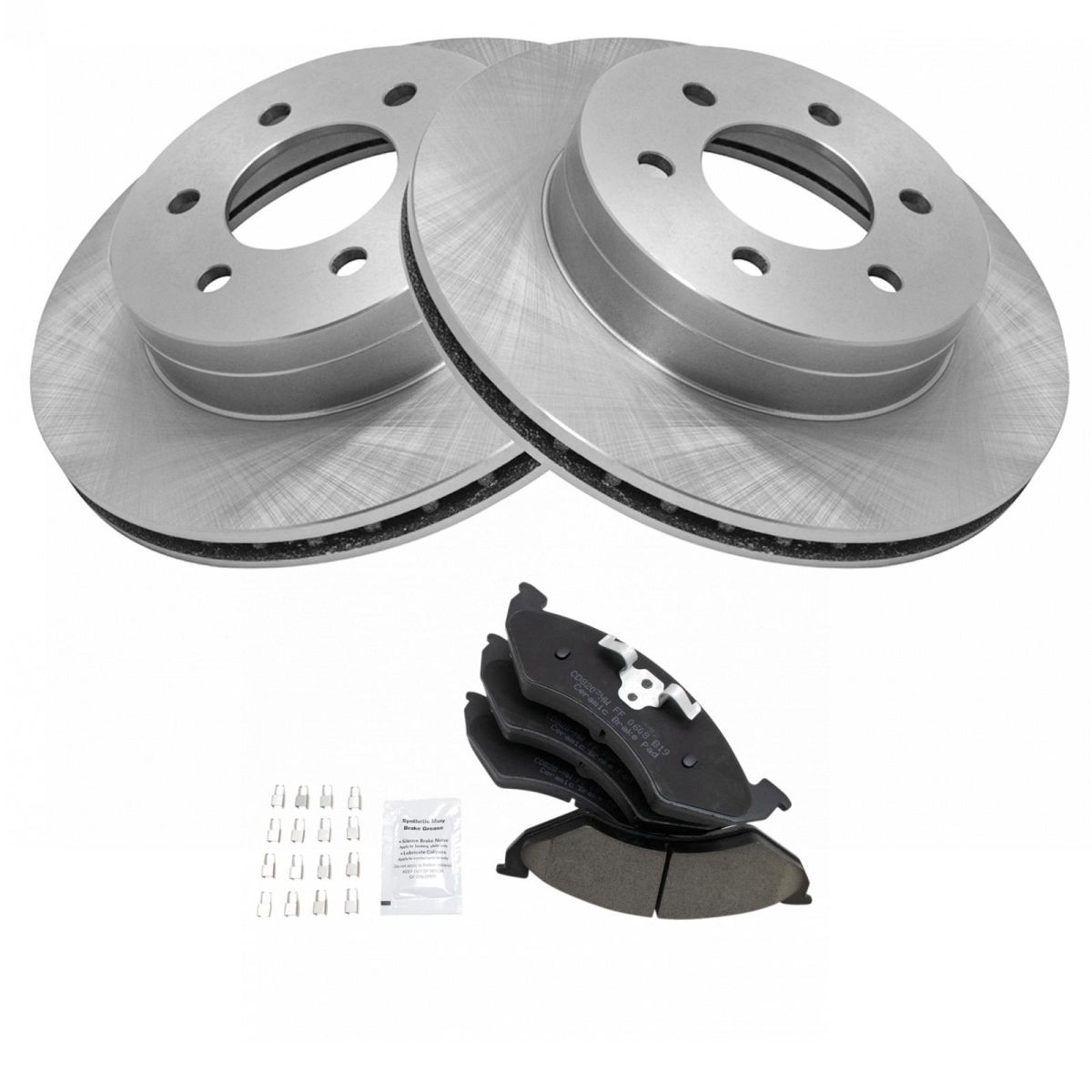 TRQ Brake Pad & Rotor Kit Ceramic Front for 00-02 Dodge Dakota Durango NEW