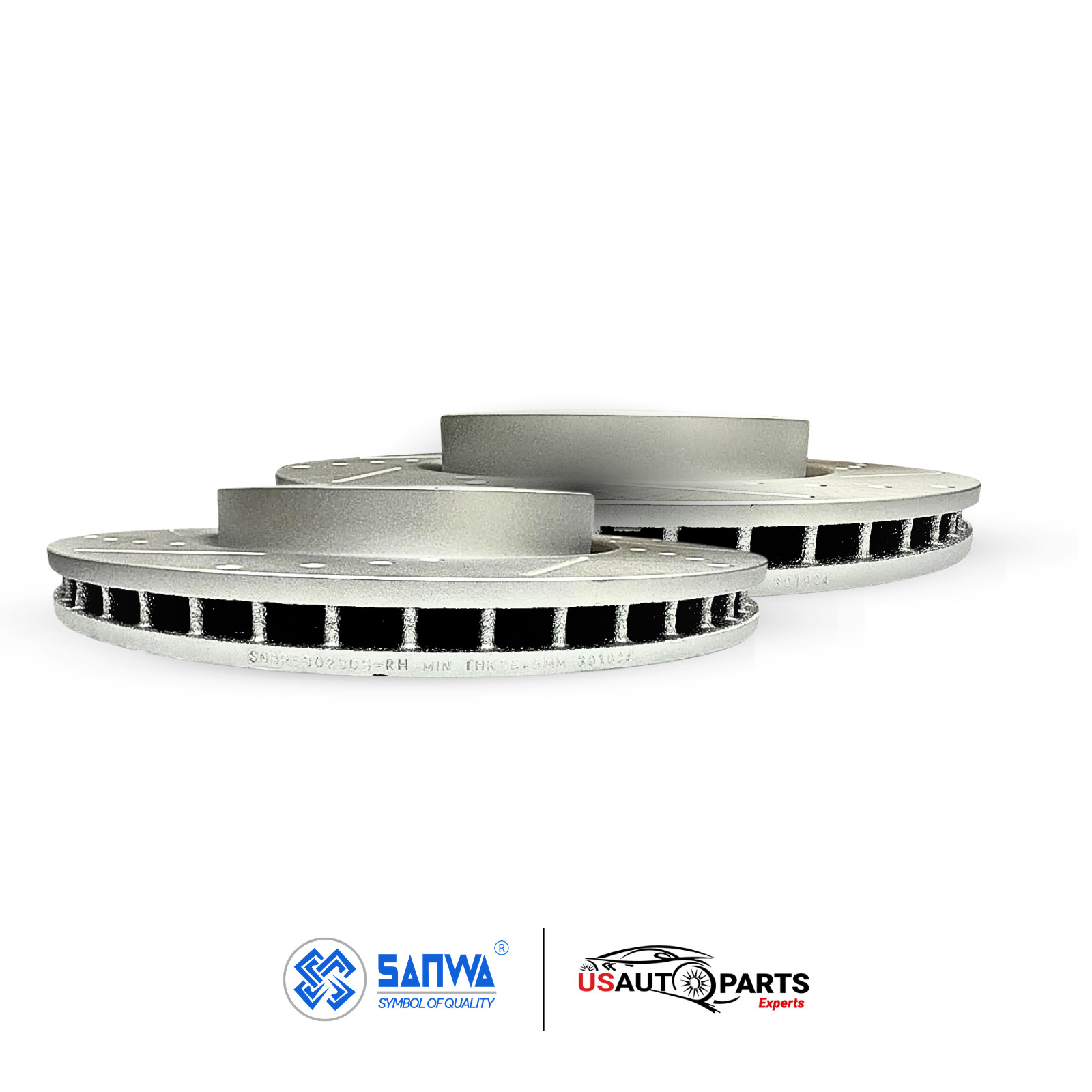 FRONT BRAKE ROTOR GEOMET VENTED DS & CERAMIC PAD KIT FOR CHRYSLER 300 2005-2023