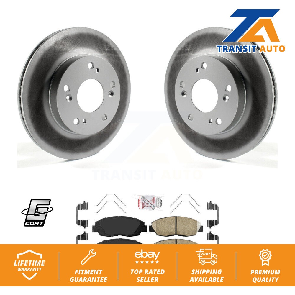 Front Coated Disc Brake Rotors And Ceramic Pads Kit For Honda Civic KGA-100770