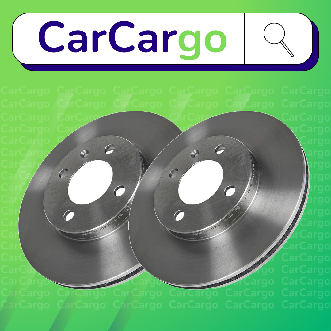 Premium Vented Front Brake Discs Pair VW Polo 100 1.6 1995-2001 256 mm