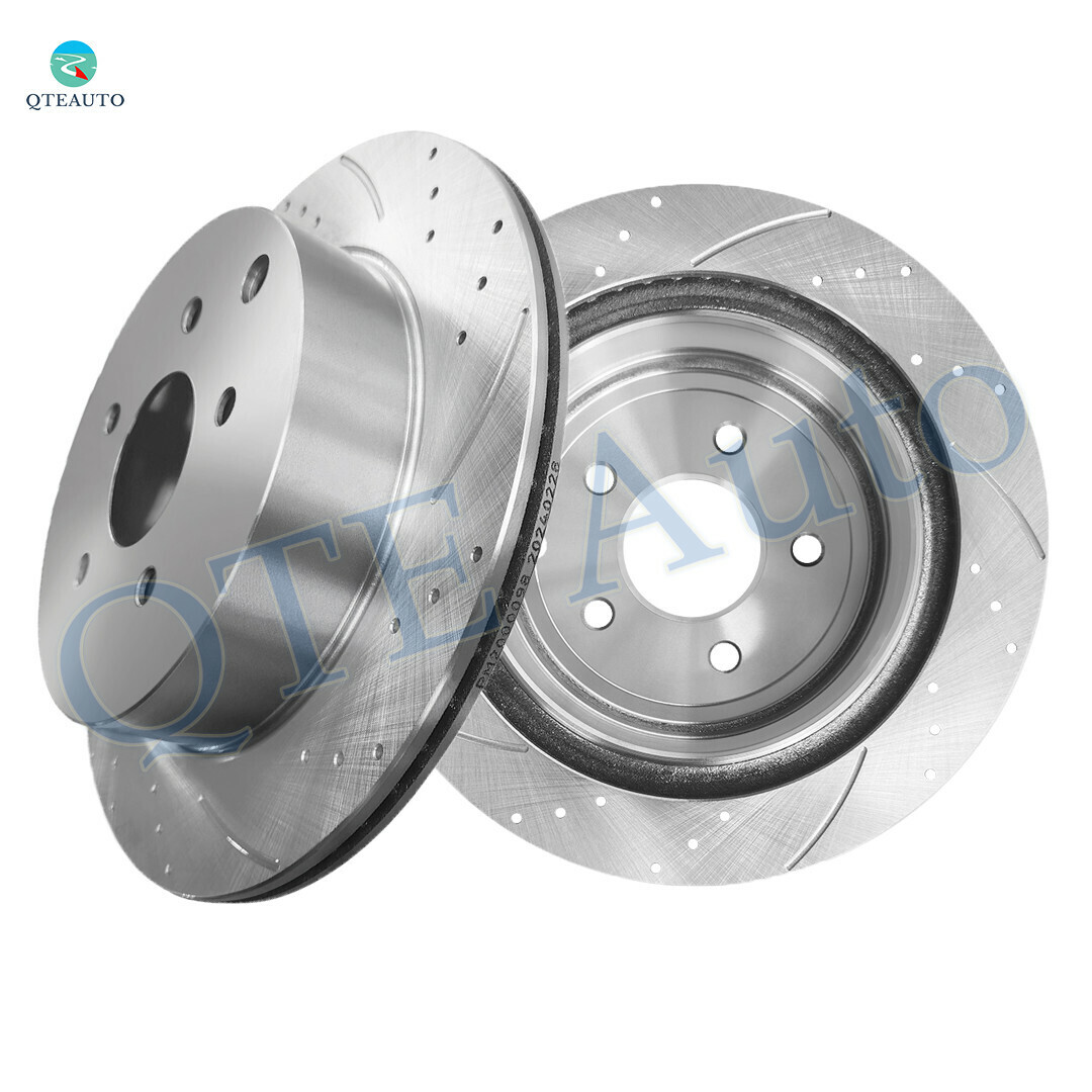 Rear Drilled Slotted Brake Disc Rotors For 2014-2020 Infiniti QX60