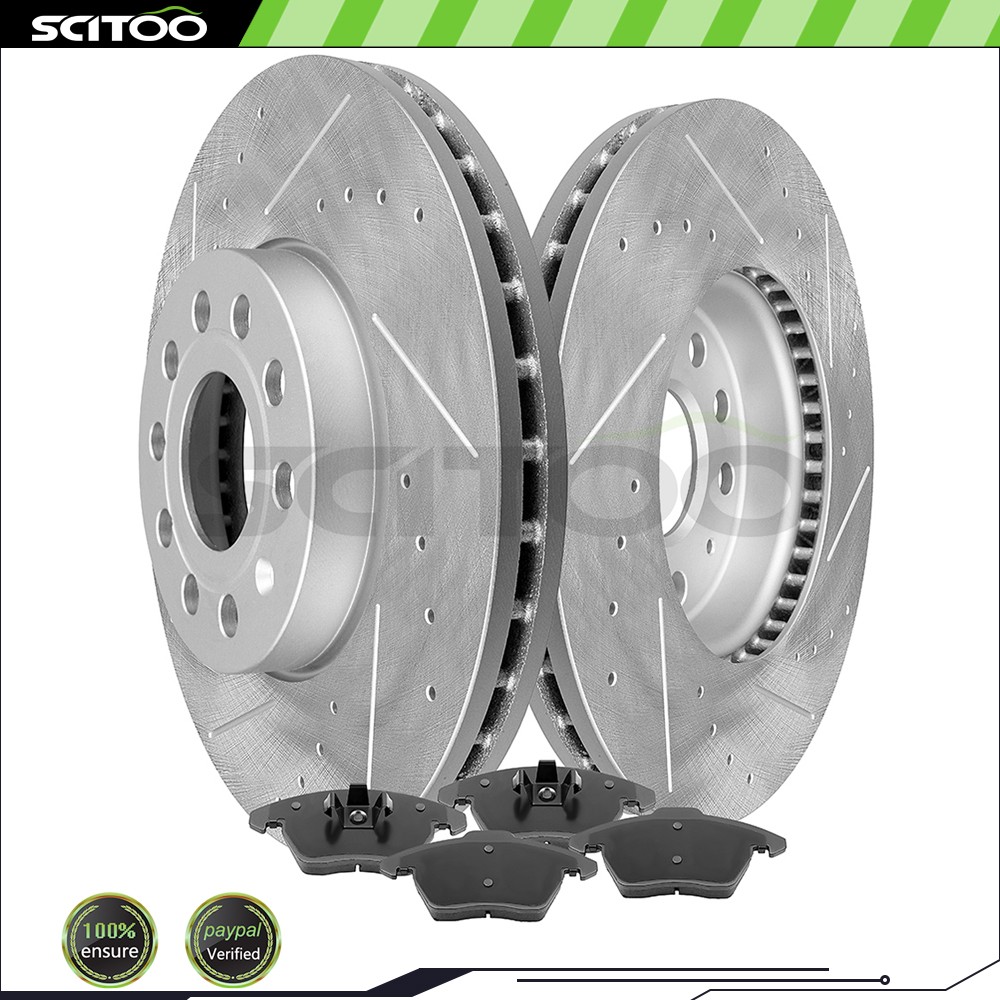 Front Brake Rotors And Ceramic Pads For Volkswagen Jetta S LE SEL