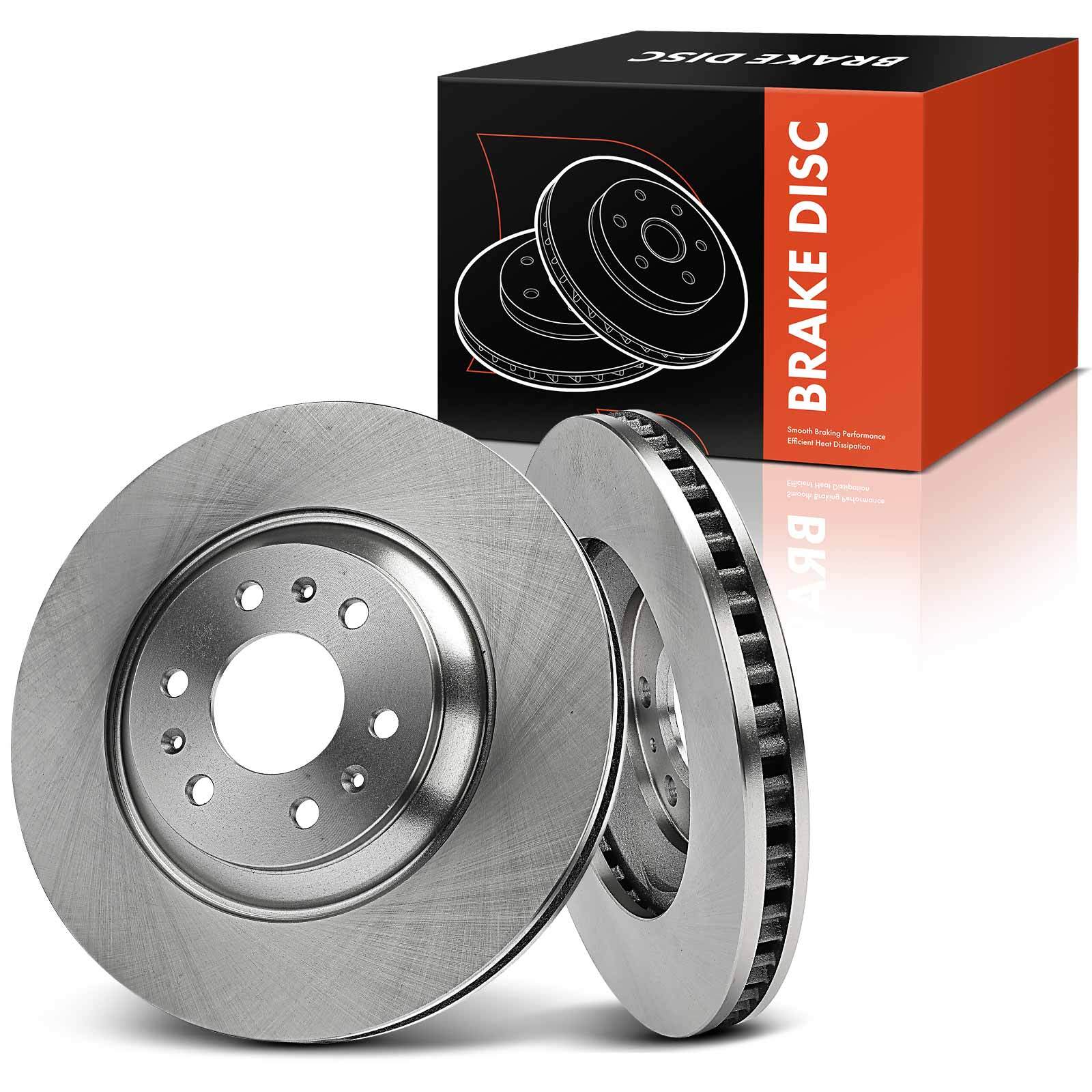 2x Front Side Disc Brake Rotors for Cadillac SRX 2004-2009 V6 3.6L V8 4.6L 6-Lug