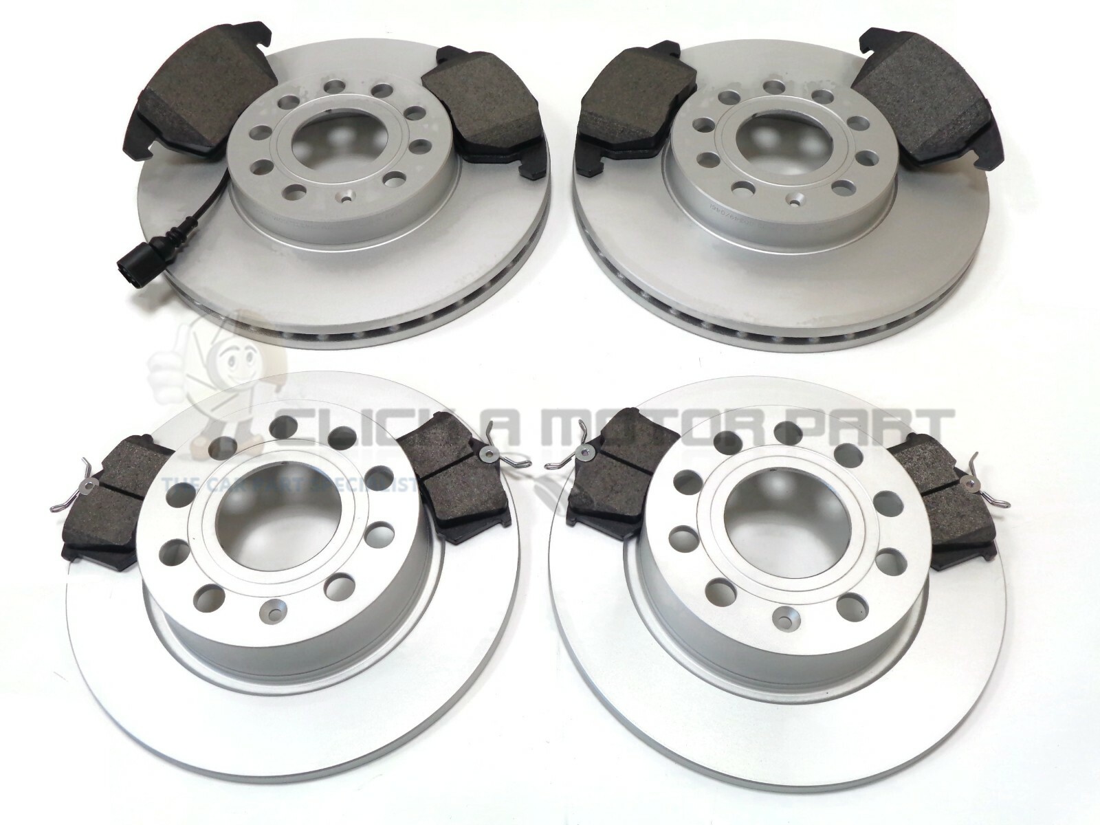 VW GOLF MK6 1.4 TSi 09-13 FRONT AND REAR BRAKE DISCS AND PADS SET (CHECK SIZE)