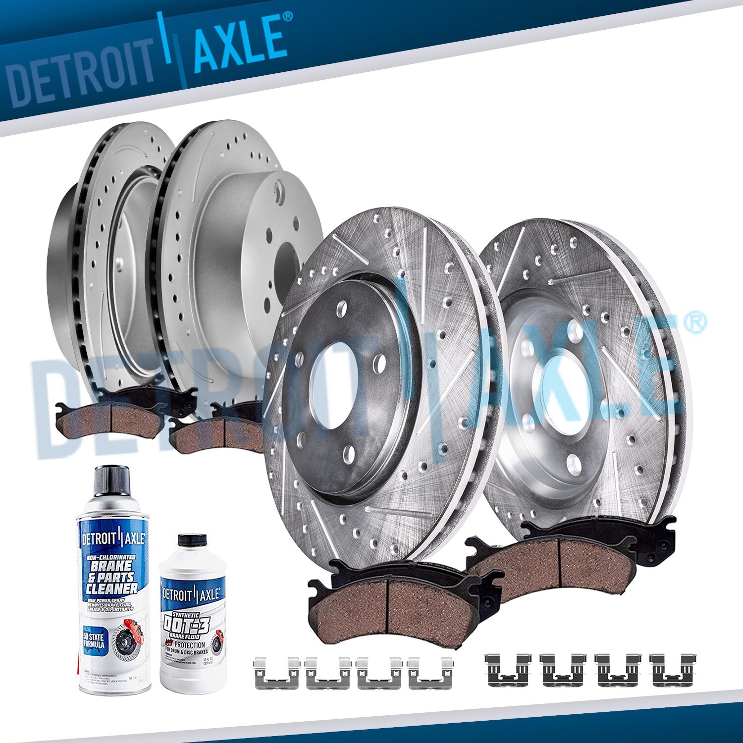 10pc Front Rear Drilled Brake Rotors Brake Pads for 2016 – 2018 Subaru Forester
