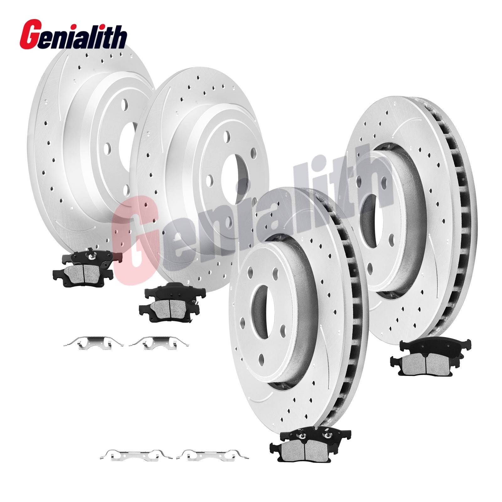 330mm Front Rear Brakes Rotors Pads for 2017-2018 2019 2020 Jeep Grand Cherokee