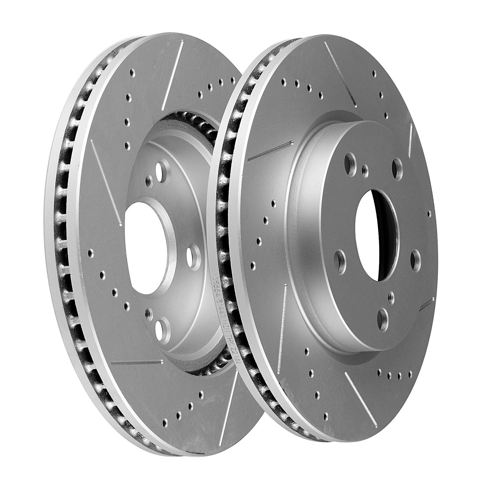 2X Front Discs Brake Rotors For Infiniti QX70 2014 Slotted & Drilled Vented