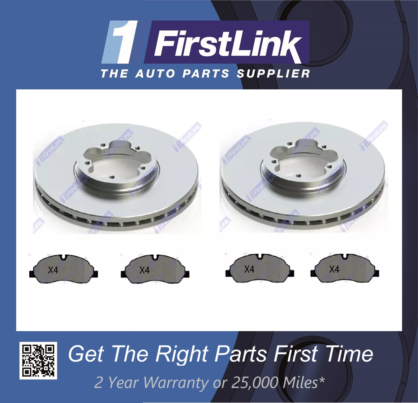 Ford Front Brake Discs Pads Transit Mk9 Leader 2019 – 330-470 16″ Wheels