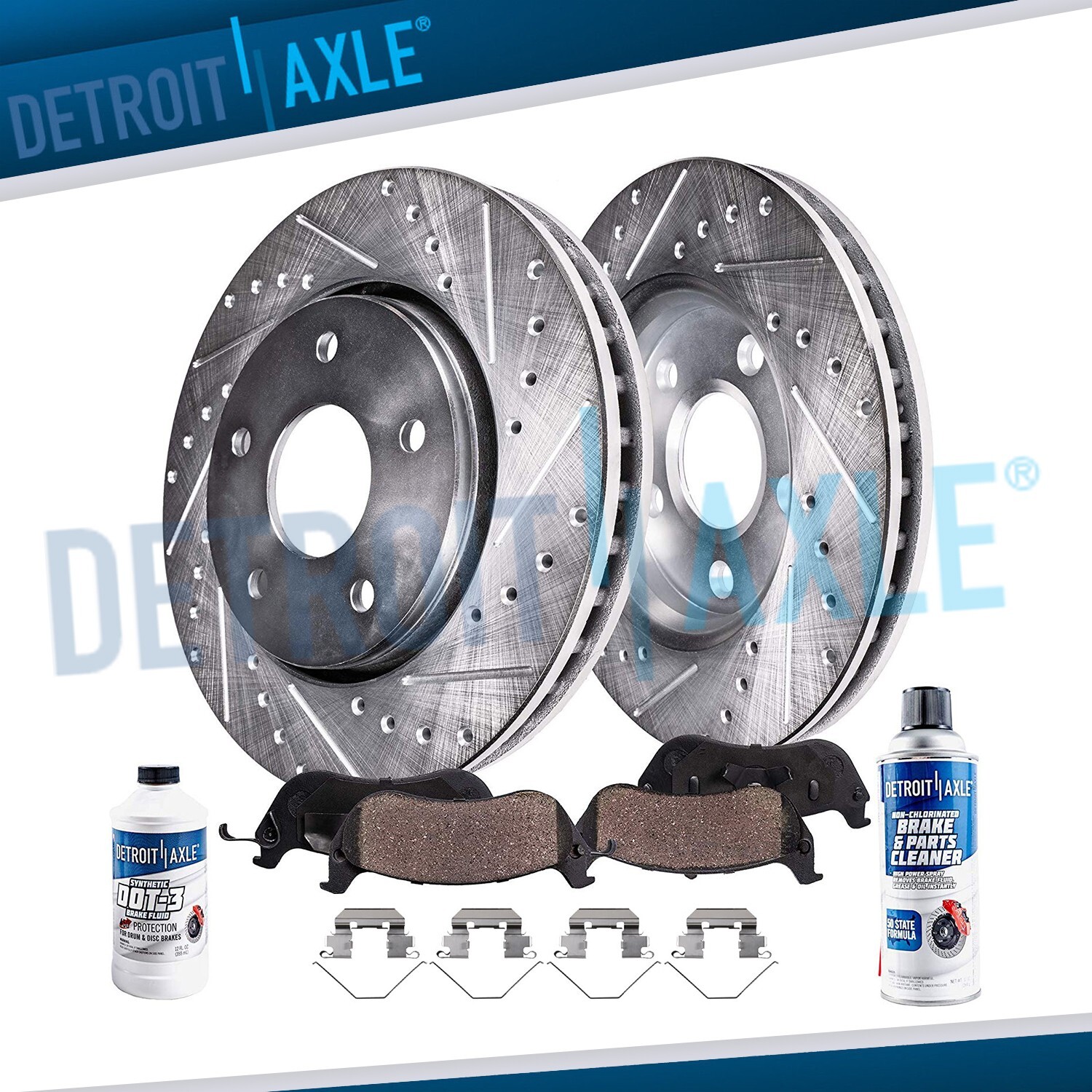 AWD Front Drilled Disc Rotors and Brake Pads for Honda CR-V Crosstour Acura RDX