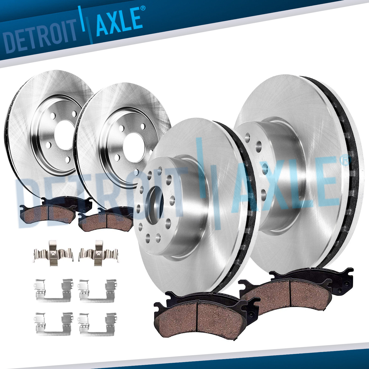 Front Rear Disc Brake Rotors Pads for 2016 2017 2018 Chevrolet Camaro 2.0L 3.6L