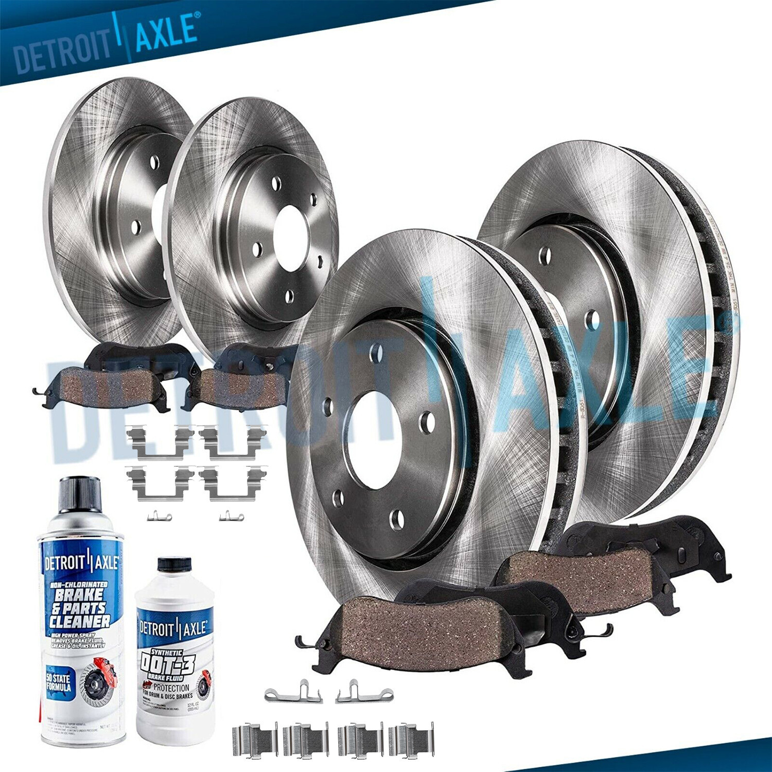 Front Rear Brake Rotors + Ceramic Pads for 2004-2006 Mitsubishi Lancer Ralliart