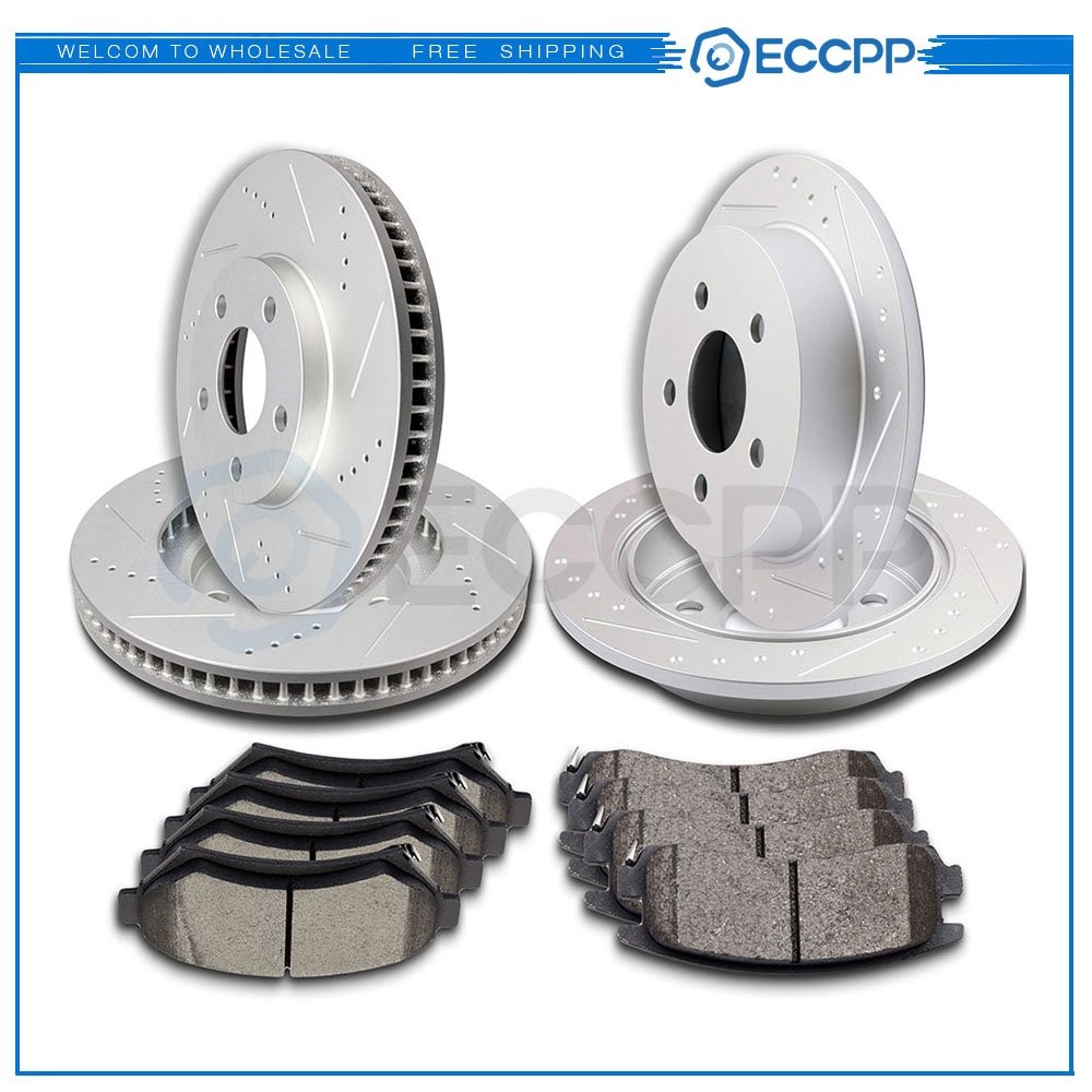 Ceramic Brake Pads And Rotors Front Rear For Oldsmobile Intrigue GL GLS GX