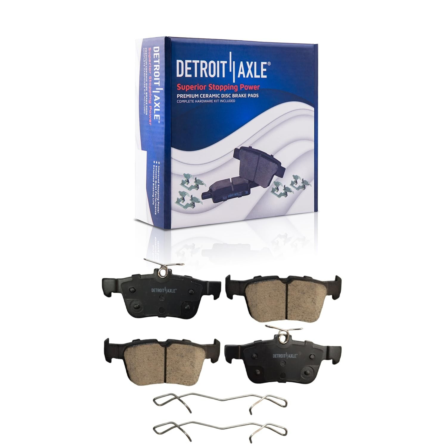 Front and SOLID Rear Drilled Rotors Brake Pads for Lincoln Nautilus Ford Edge