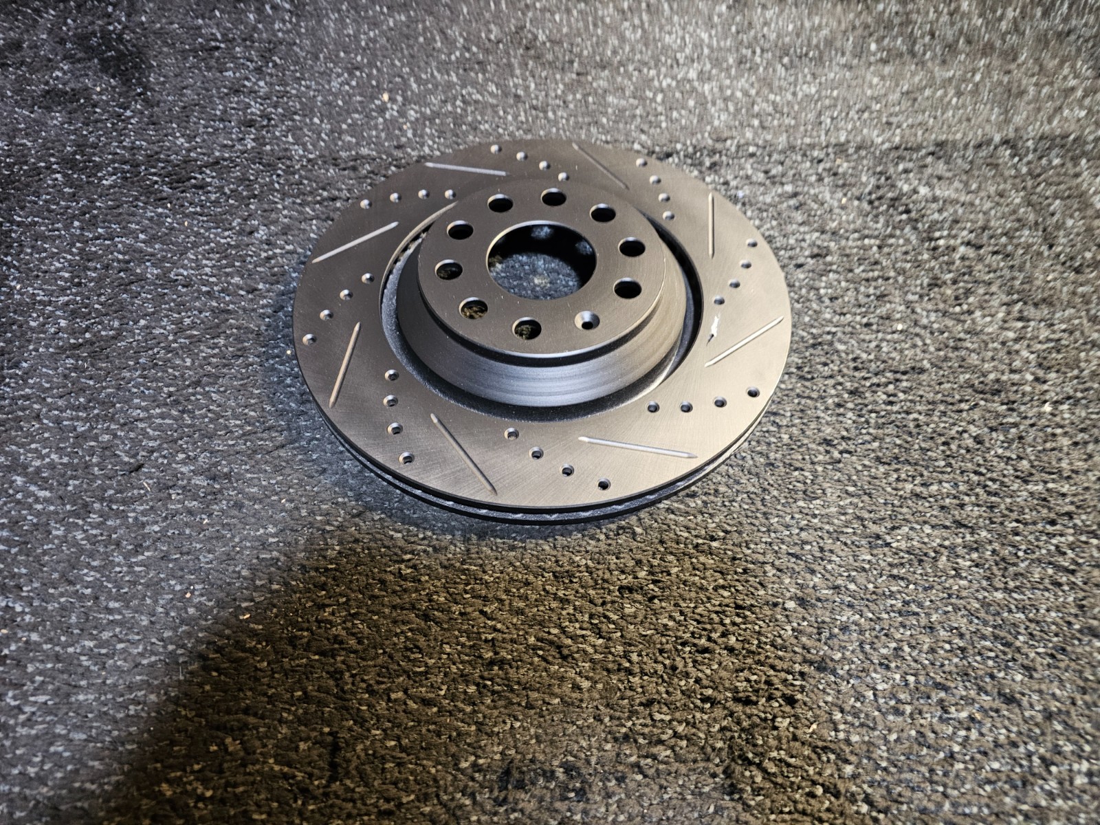 Rear Right Drilled and Slotted Brake Rotor 633-74030R For Audi Q3 (2019-2025)