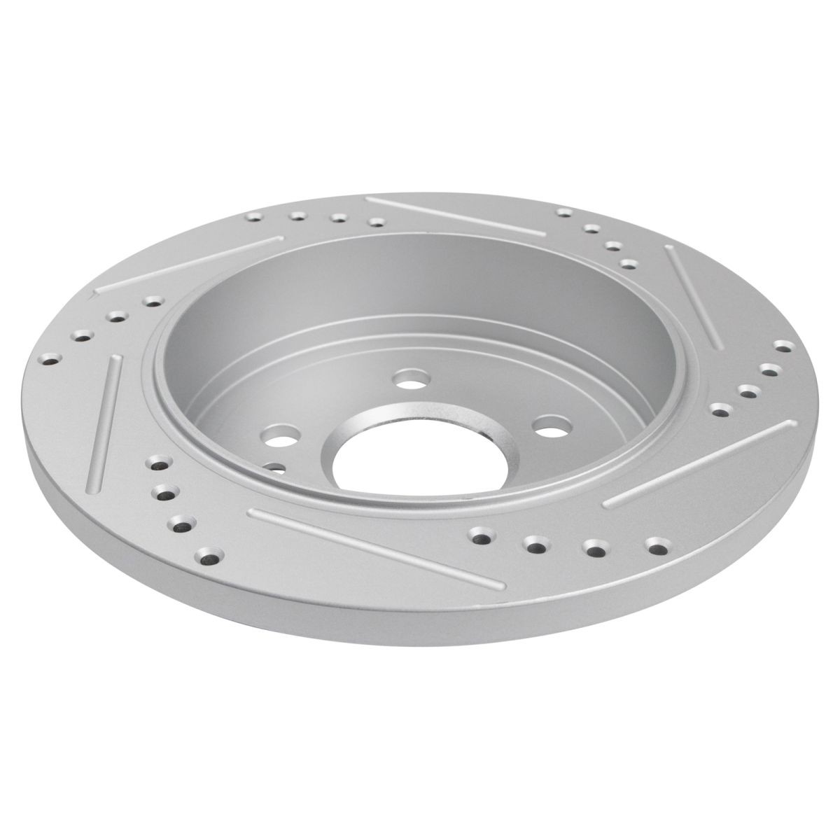 Front & Rear Ceramic Brake Pad & Performance Drilled Slotted Rotor Kit