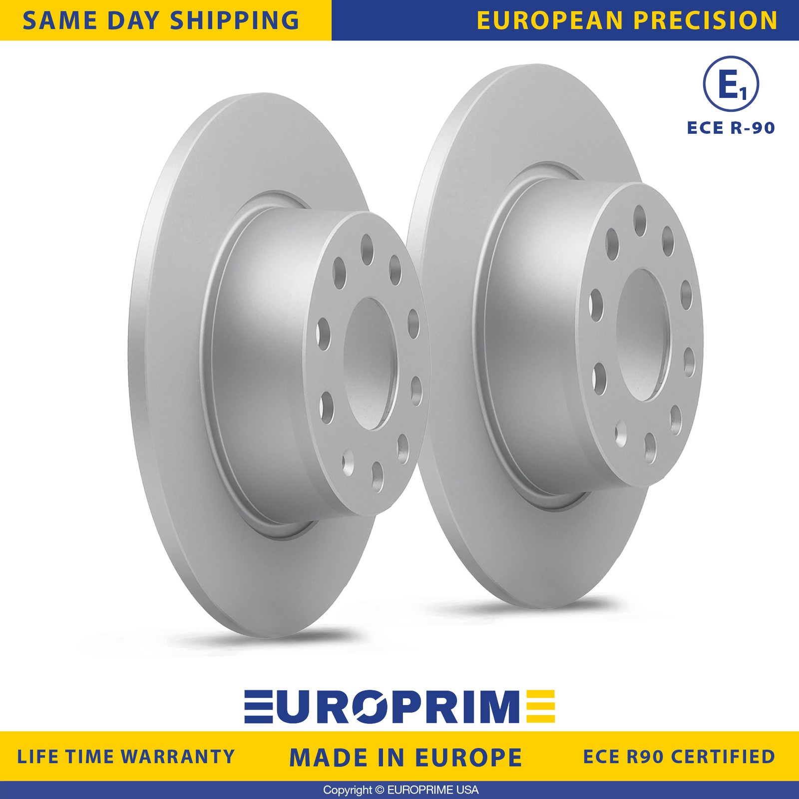 10.71 inch Rear Brake Rotors Set for 19-20 VW Jetta 21-23 VW Taos Replacement