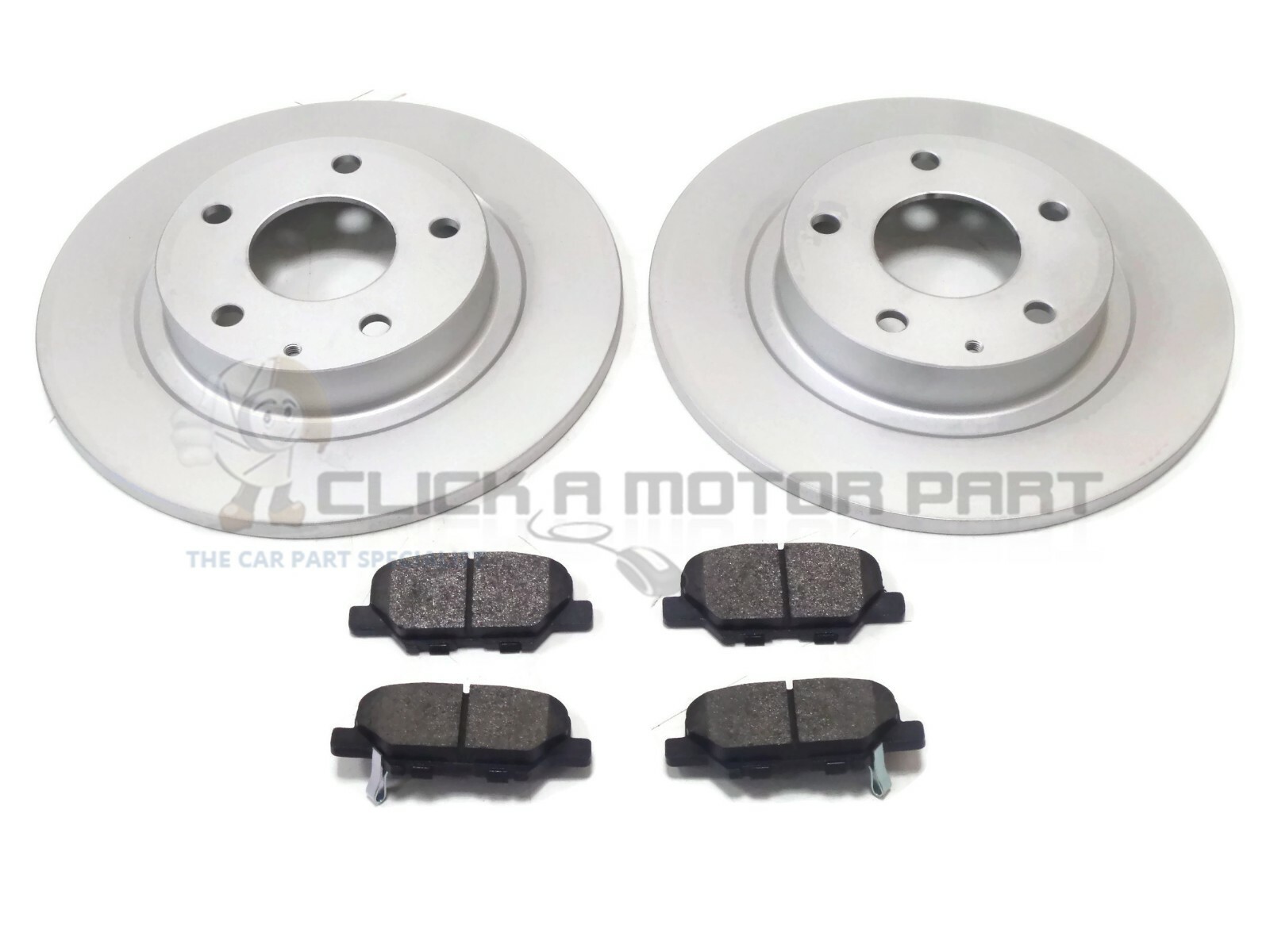 Rear 2 Brake Discs & Mintex Pads Set For Mazda 6 2.0 13-17 (Manual Handbrake)