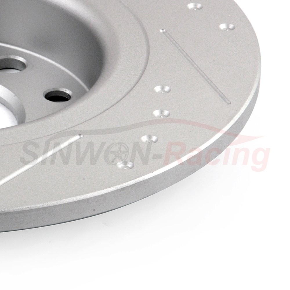 Front Rear Ceramic Brake Pads Rotors For Dodge Dart 2013-2016 Drilled Slotted