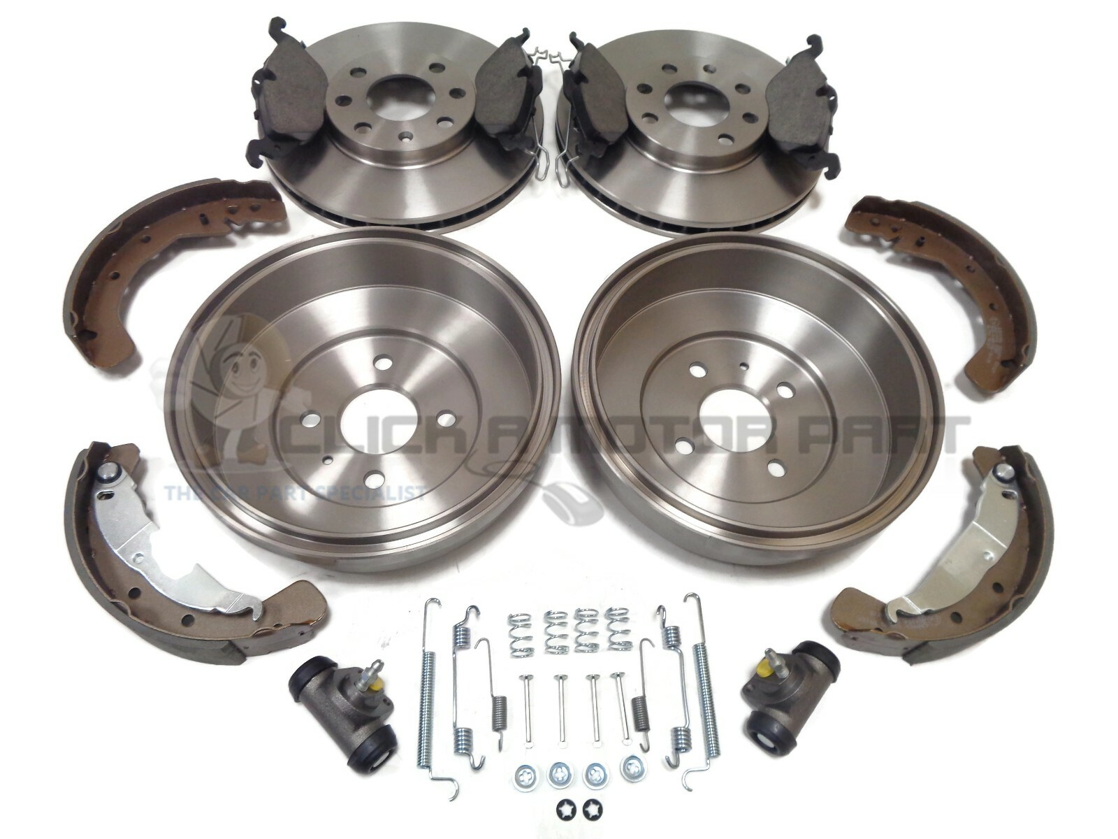 VAUXHALL ASTRA G MK4 REAR BRAKE DRUMS SHOES FRONT DISCS PADS CYLINDERS +FIT KIT