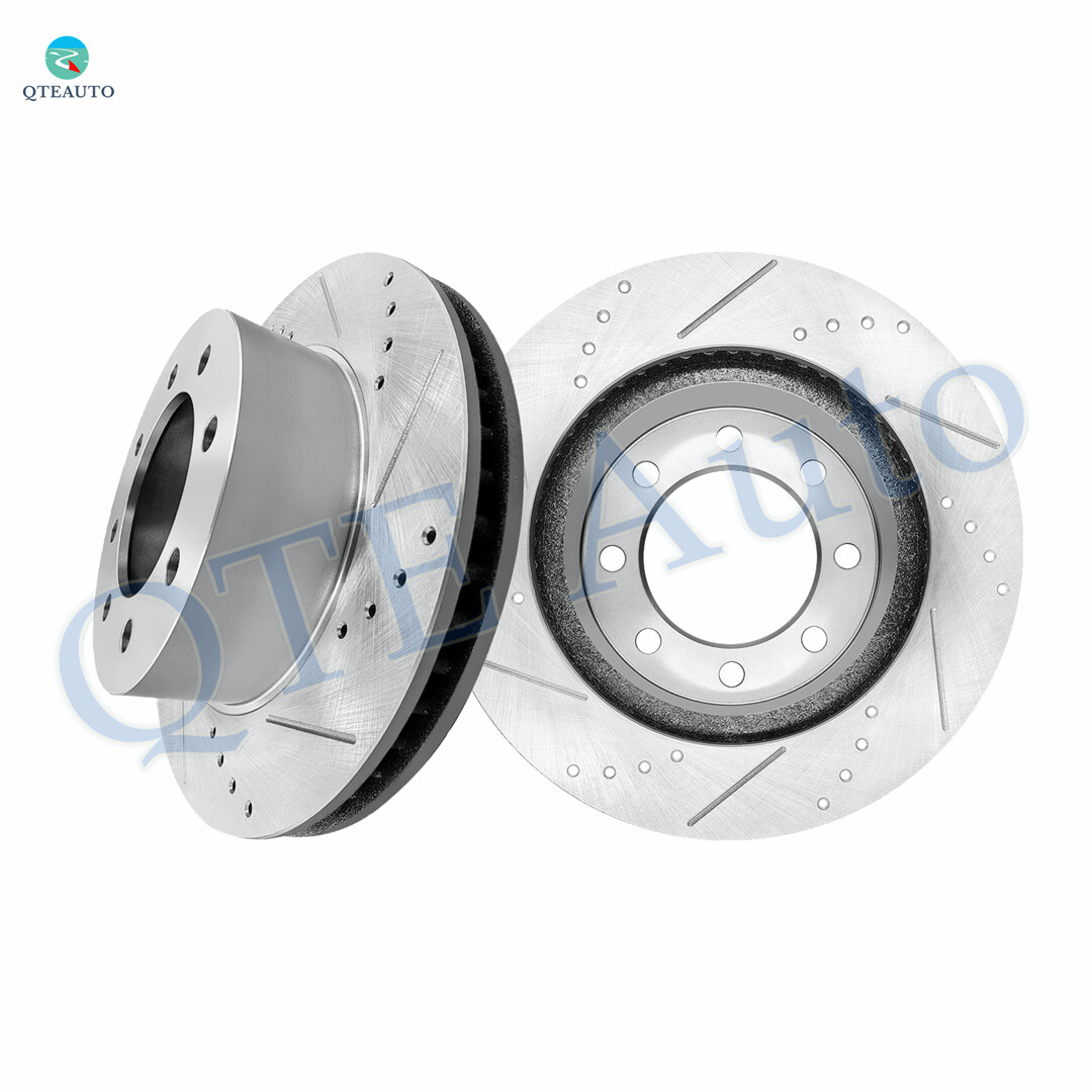 Front Drilled Slotted Brake Disc Rotors 353mm For 2003-2008 Dodge RAM 2500