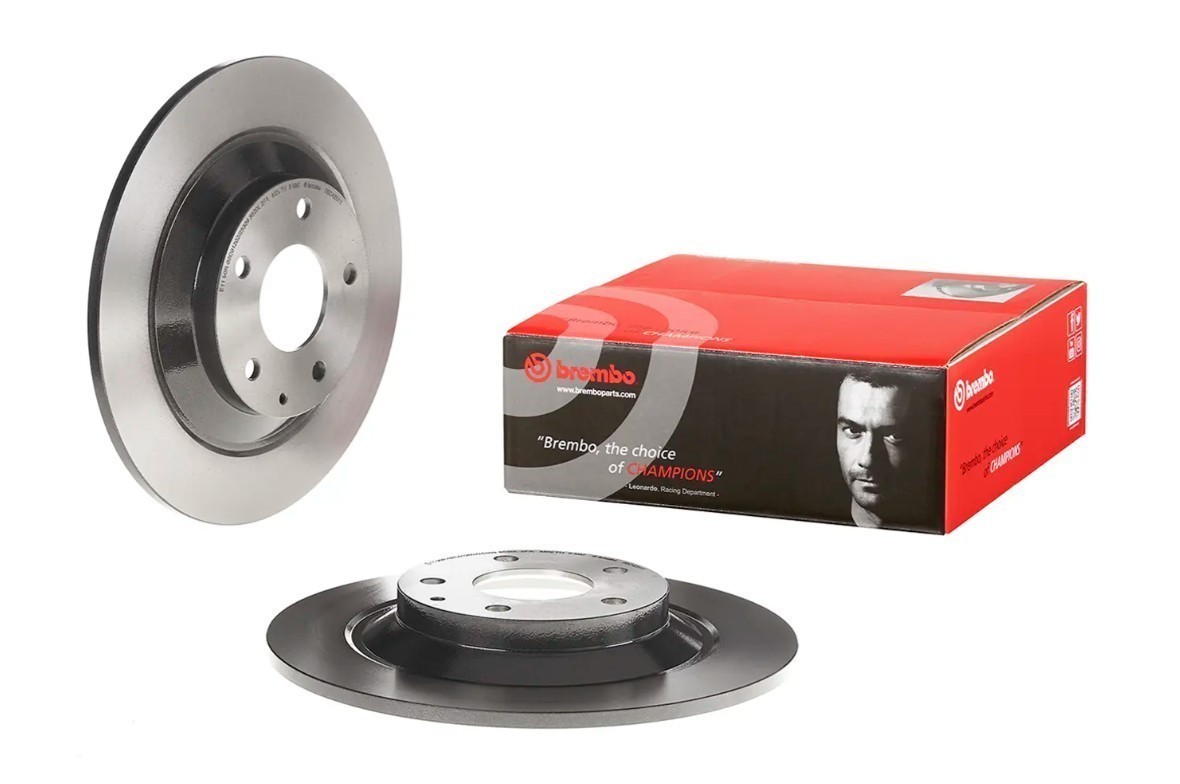 Brembo 08.C425.11 Prime UV Coated Solid Brake Rotors – Rear Pair