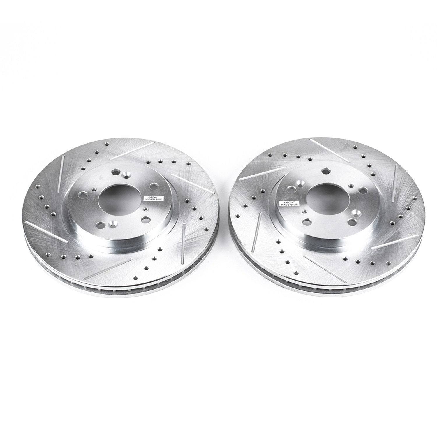 PowerStop Evolution Drilled Slotted Rotors Pair Front For Acura TL