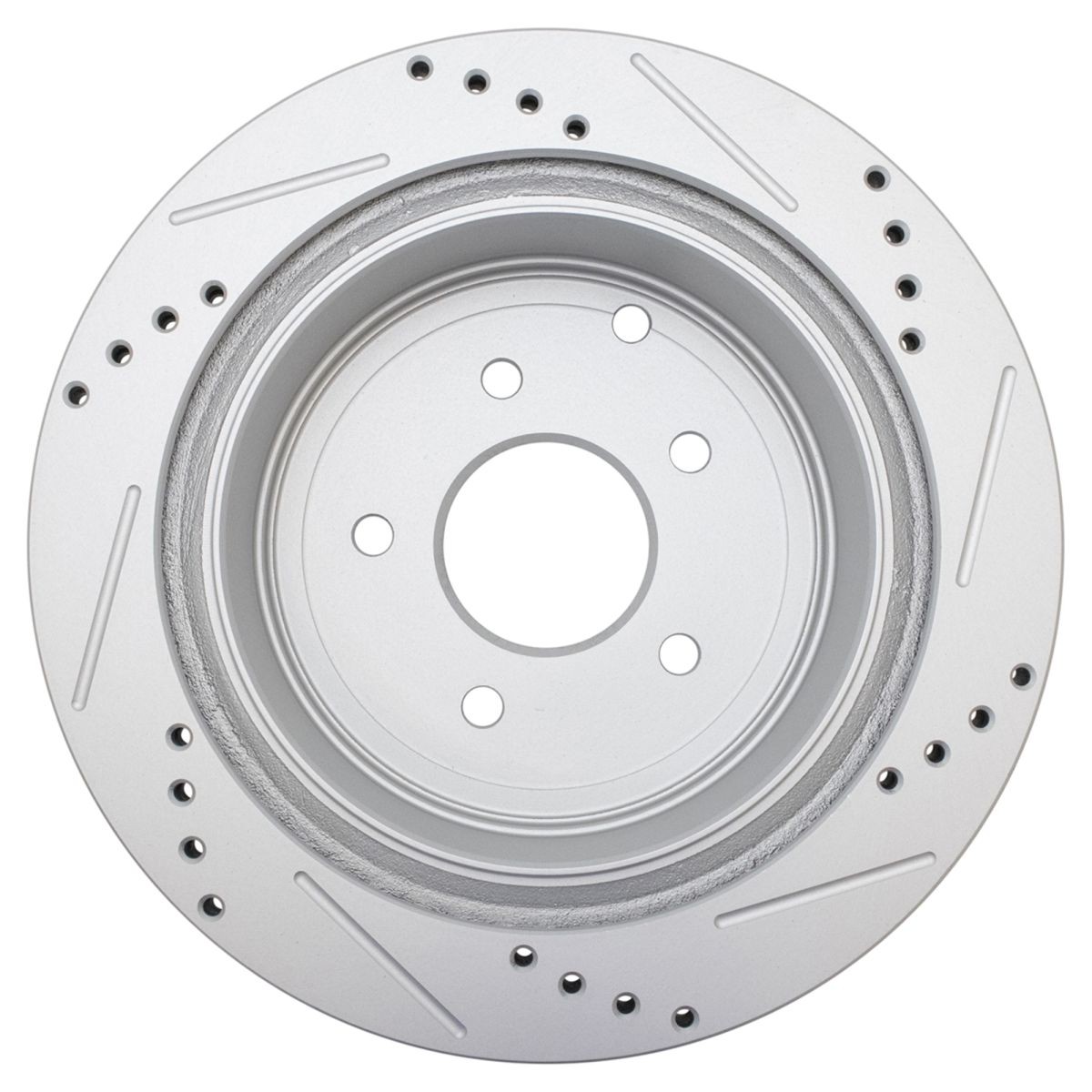 Performance Brake Rotor Drilled & Slotted Coated Rear Pair for Nissan