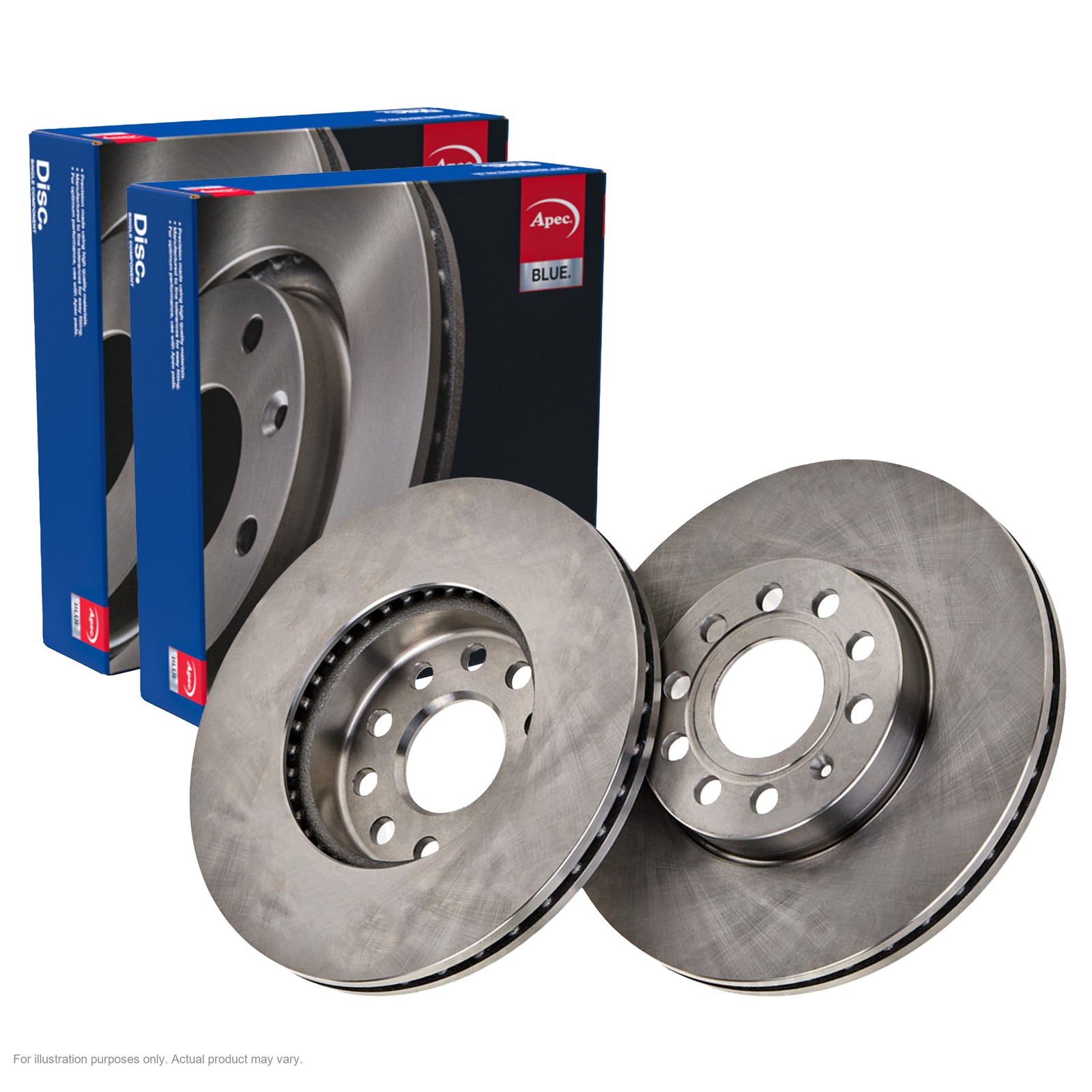 2x APEC Front Brake Discs For VW CADDY IV Estate (SAB, SAJ) 1.0 TSI 2018-19 SDK6