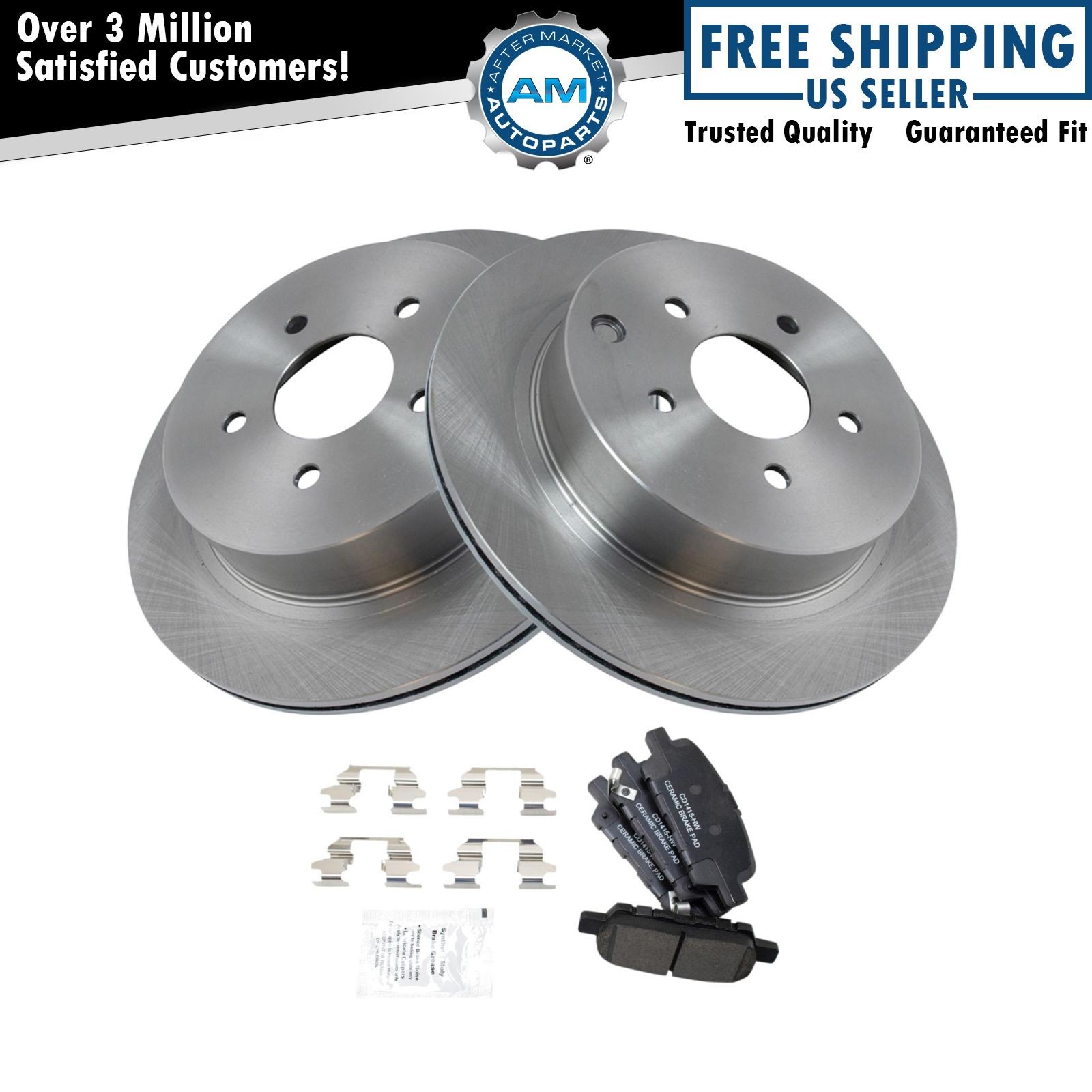 Rear Brake Pad & Rotor Kit Ceramic Fits INFINITI Nissan