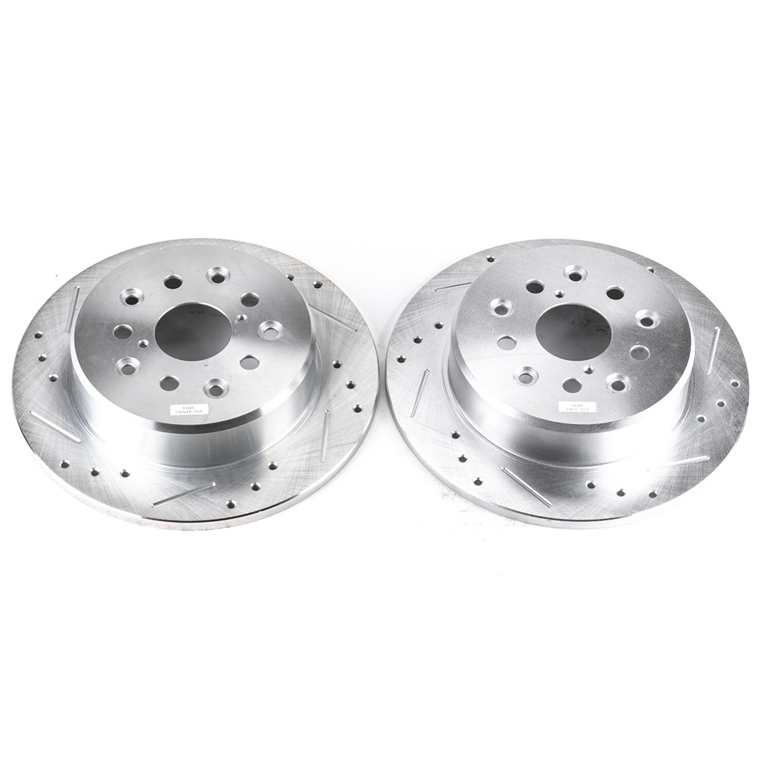 Power Stop – Rear Drilled, Slotted and Zinc Plated Brake Rotor Pair for SC430, G
