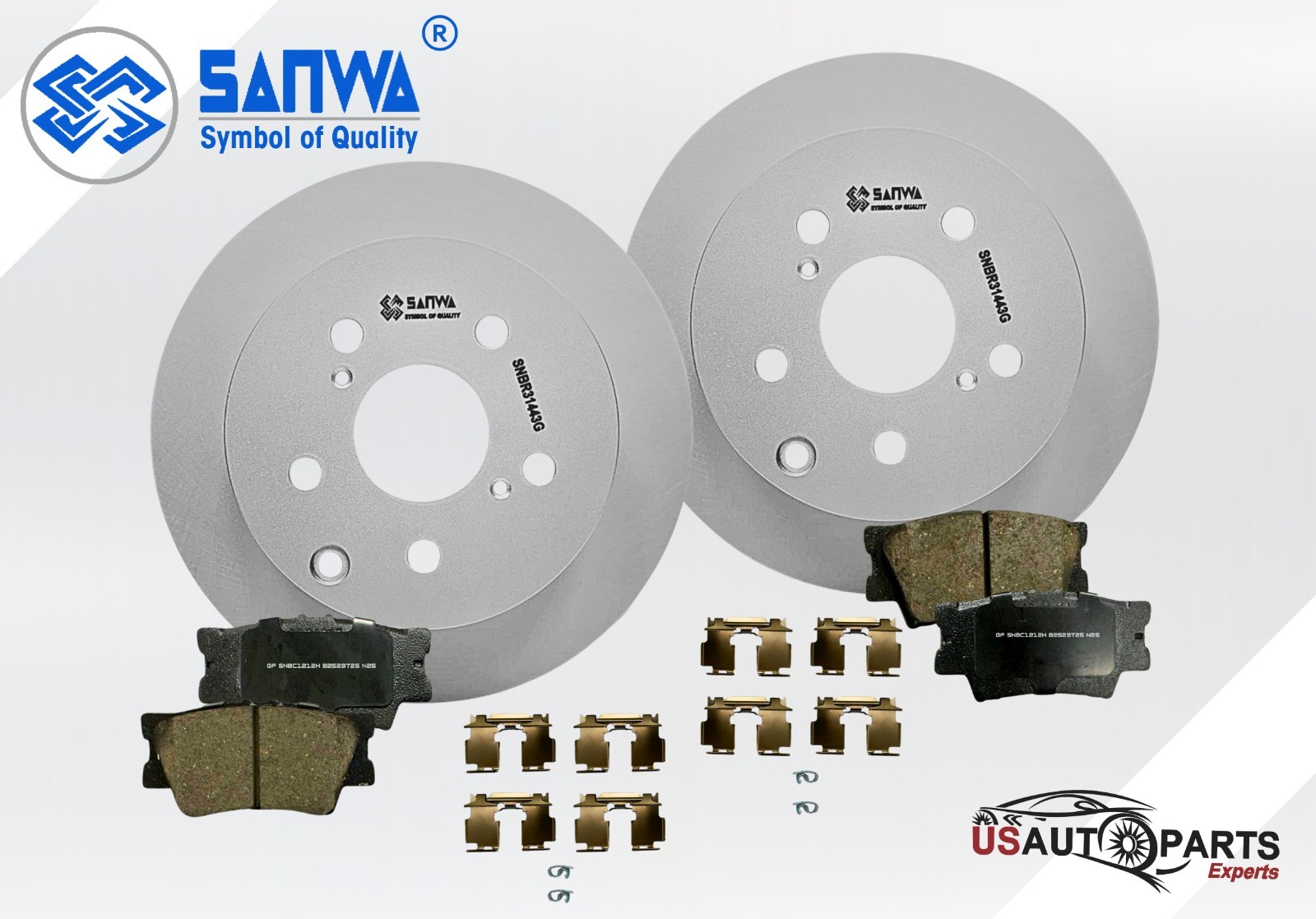 REAR BRAKE ROTOR SOLID GEOMET AND CERAMIC PAD KIT FOR TOYOTA RAV4 HS250h 06-18