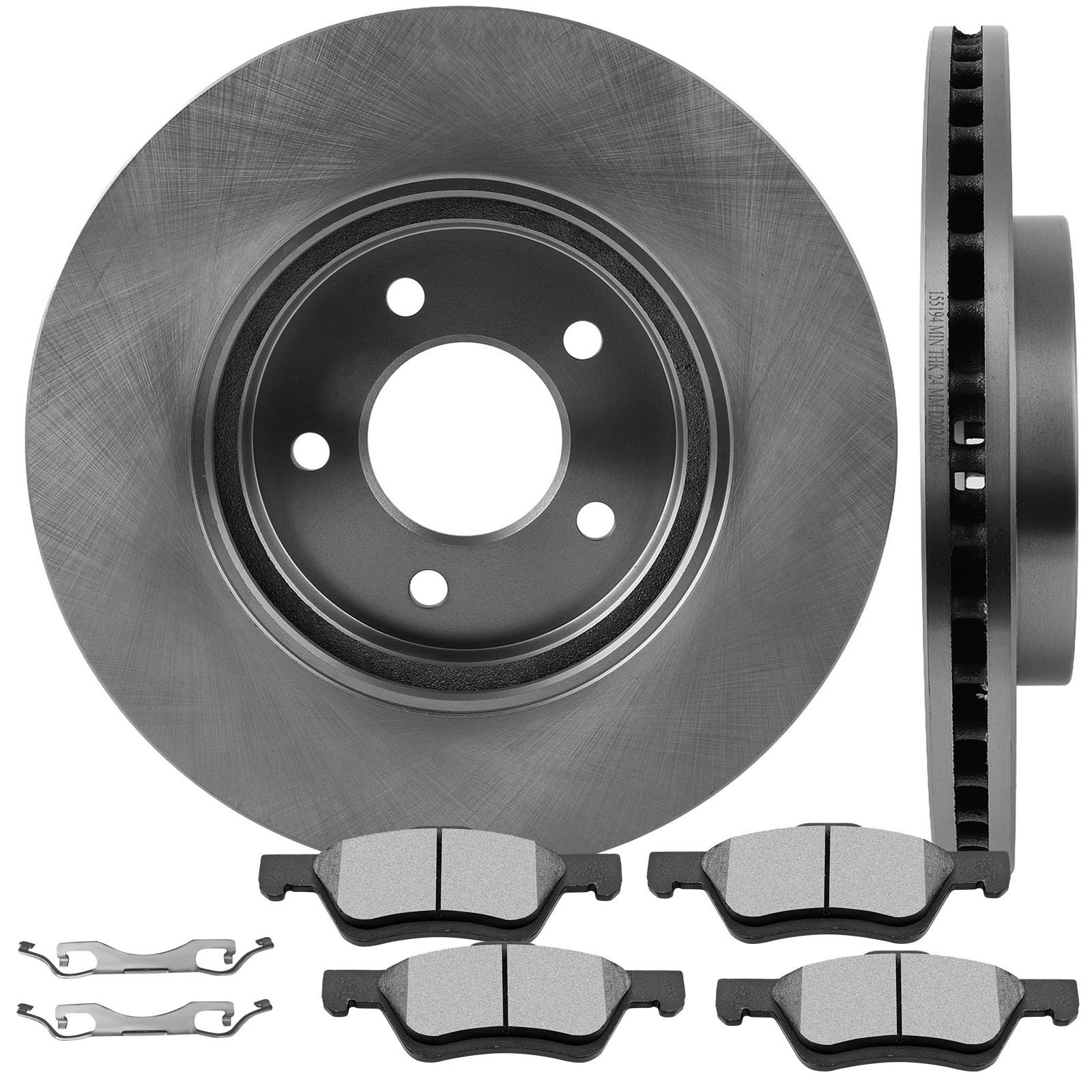 Front Dsic Solid Rotors + Ceramic Pads Kit For Ford Escape 2009 2010 2011 2012