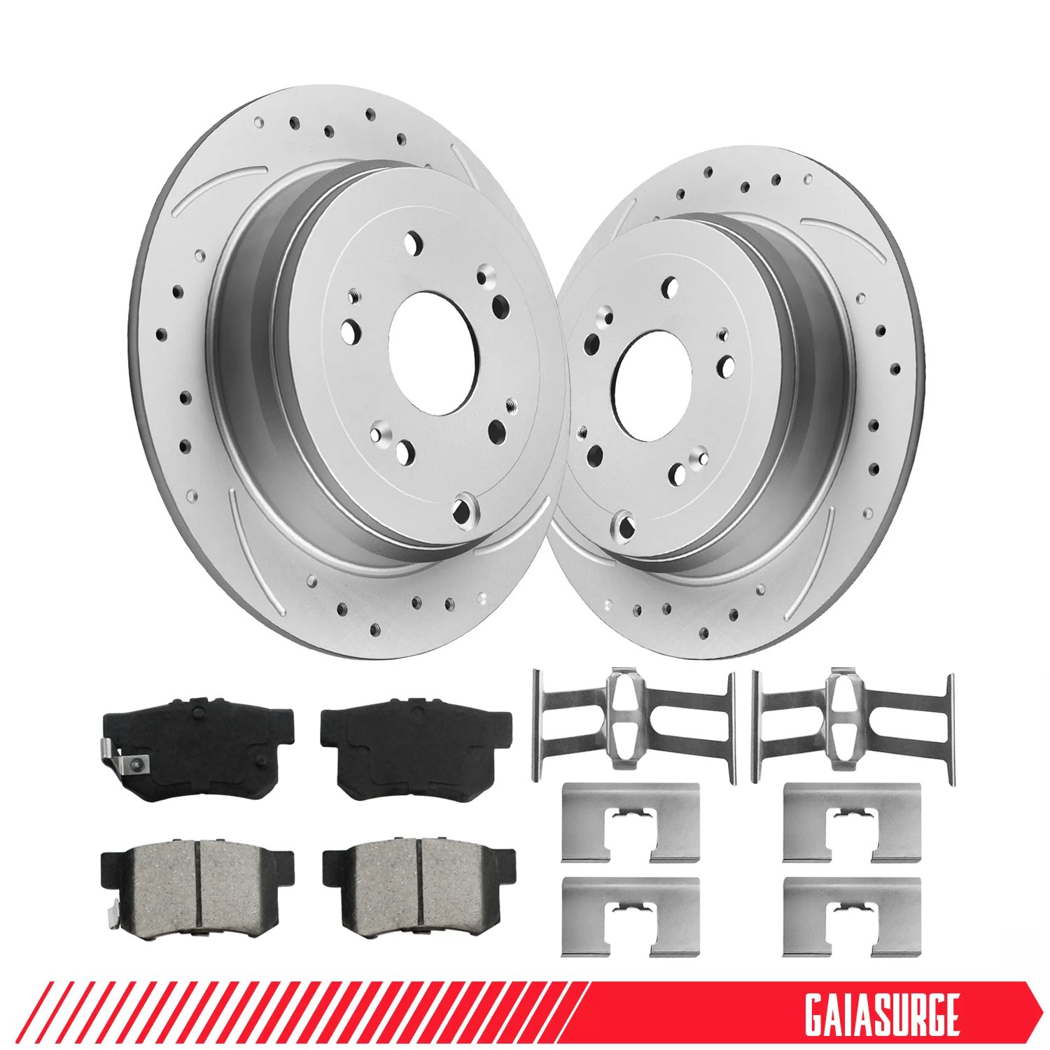 Rear Disc Rotors + Ceramic Brake Pads for 2004 – 2008 Element Acura TL 3.2L 3.5L
