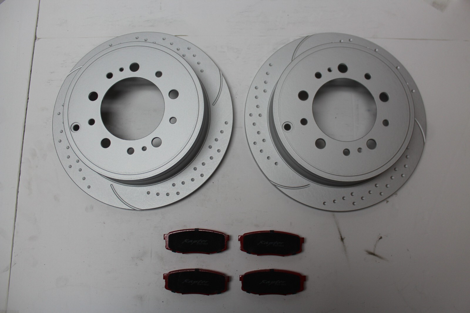 Raptor Series Rear Brake Rotors and Pads for 2008-2021 Toyota Land Cruiser