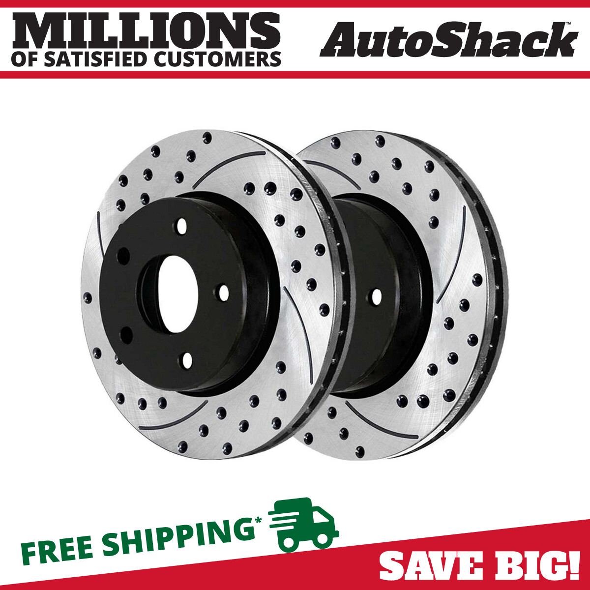 Front Drilled Slotted Brake Rotors Black Pair 2 for 2007-2013 Nissan Altima 2.5L