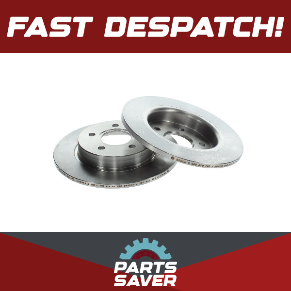 2x Brake Discs Pair Solid Rear 271mm 0986479763 Bosch Set BV612A315BA 1704765