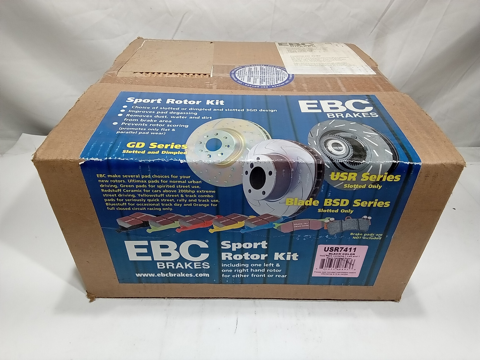 (CLOSEOUT) EBC USR7411 Slotted Front Brake Rotors 11.5″ 292mm