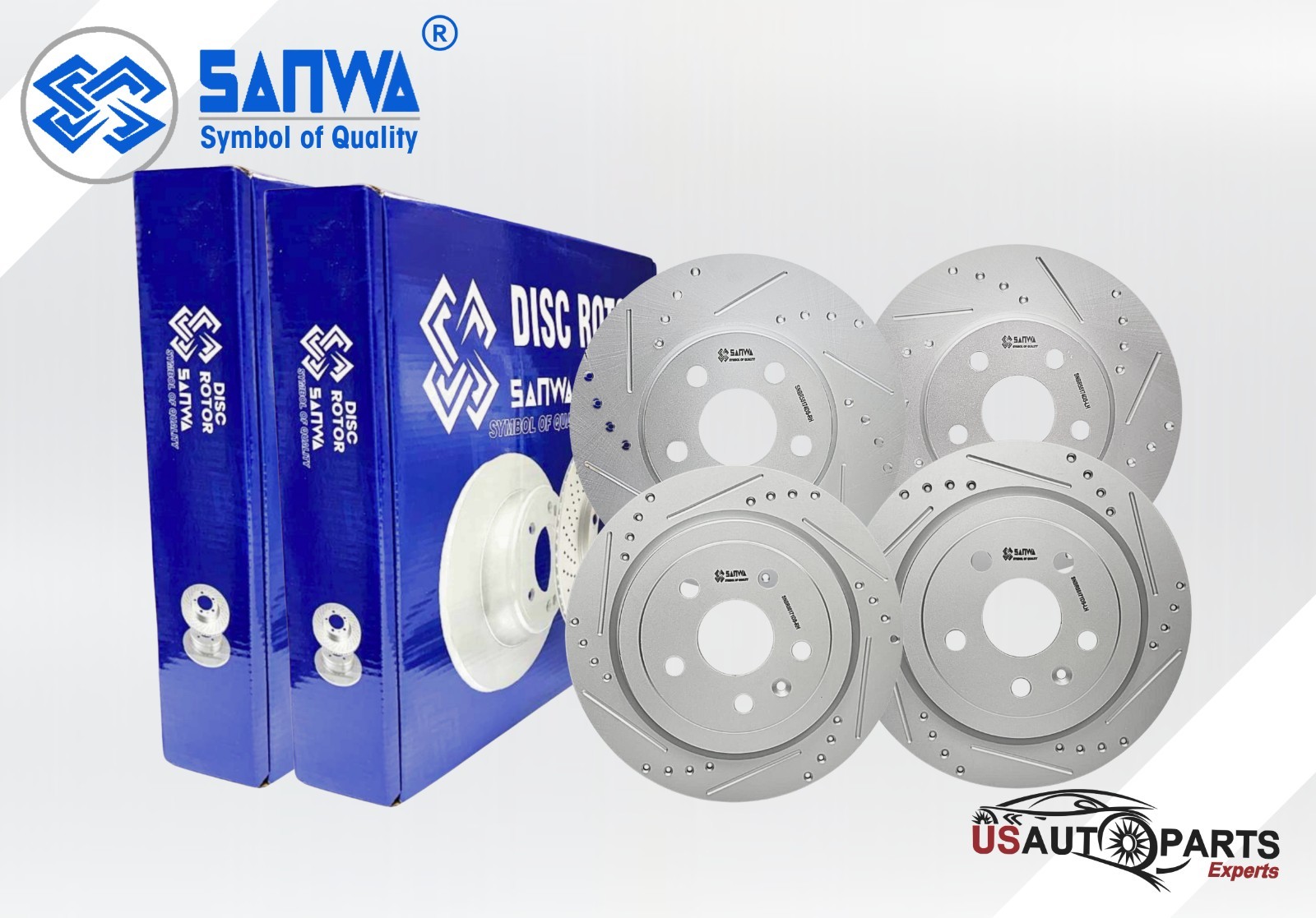 FRONT & REAR BRAKE ROTOR SET GEOMET COATED D&S FOR CHEVROLET CAMARO 2010-2015