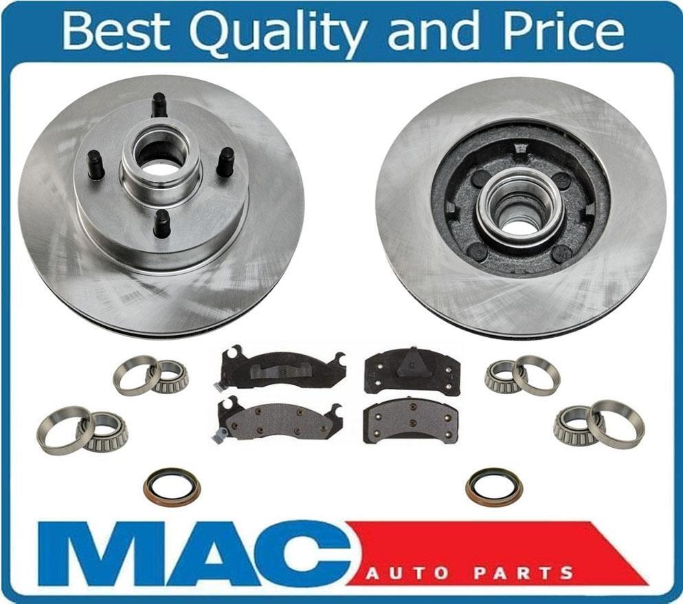 Front Brake Rotor Pads Wheel Bearings Seal for Mustang 2.3L 4 Cly 87-93