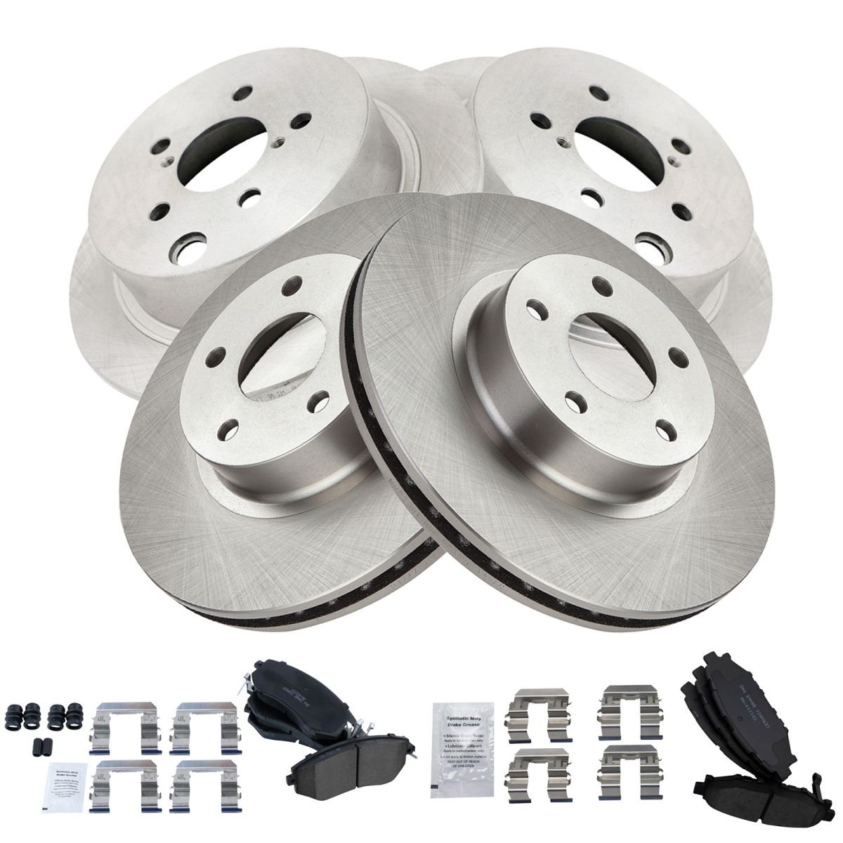 TRQ Brake Pad & Rotor Kit Ceramic Fits 2012-2016 Subaru Impreza