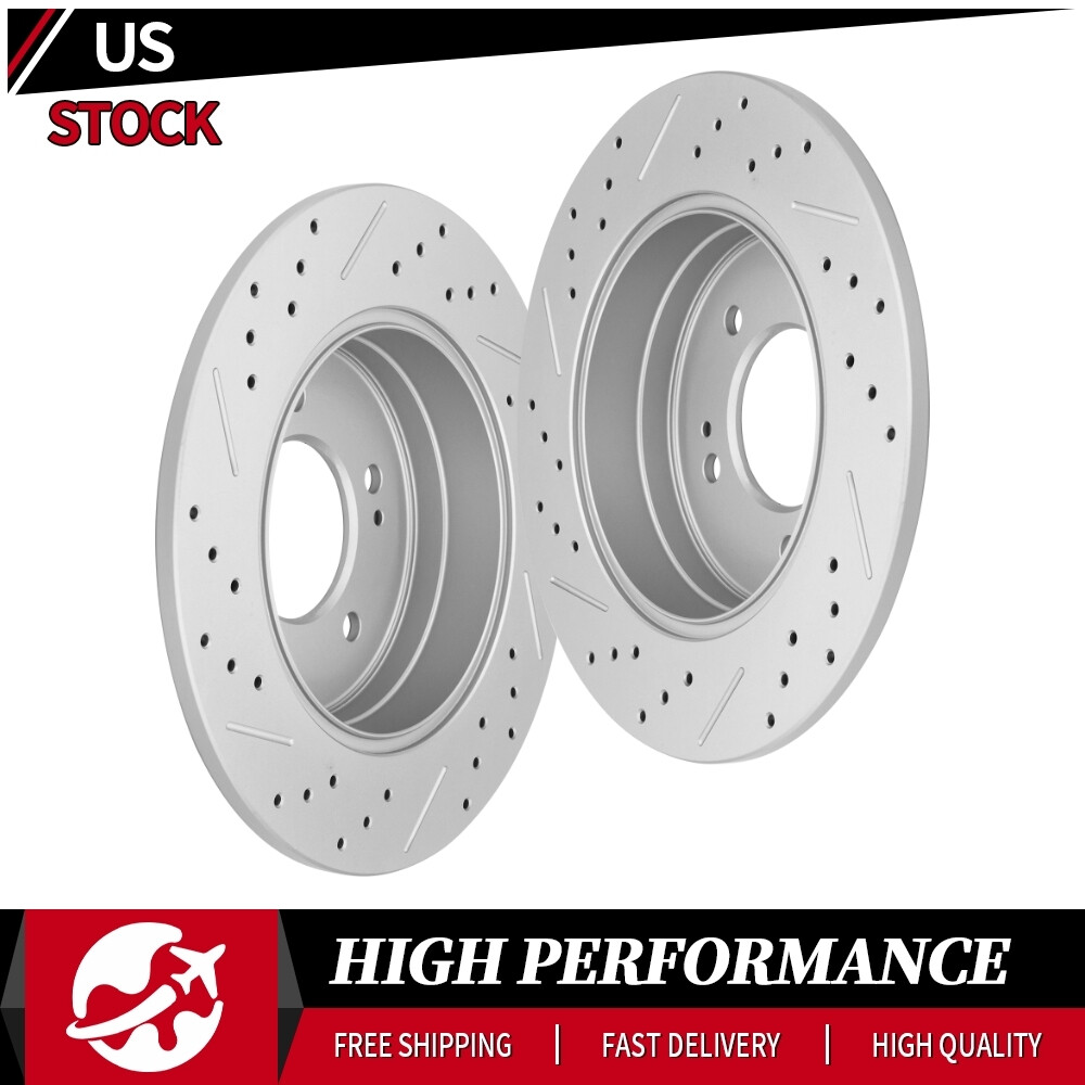 Rear Drilled Disc Brake Rotors For Hyundai Sonata Azera Kia Optima Cadenza