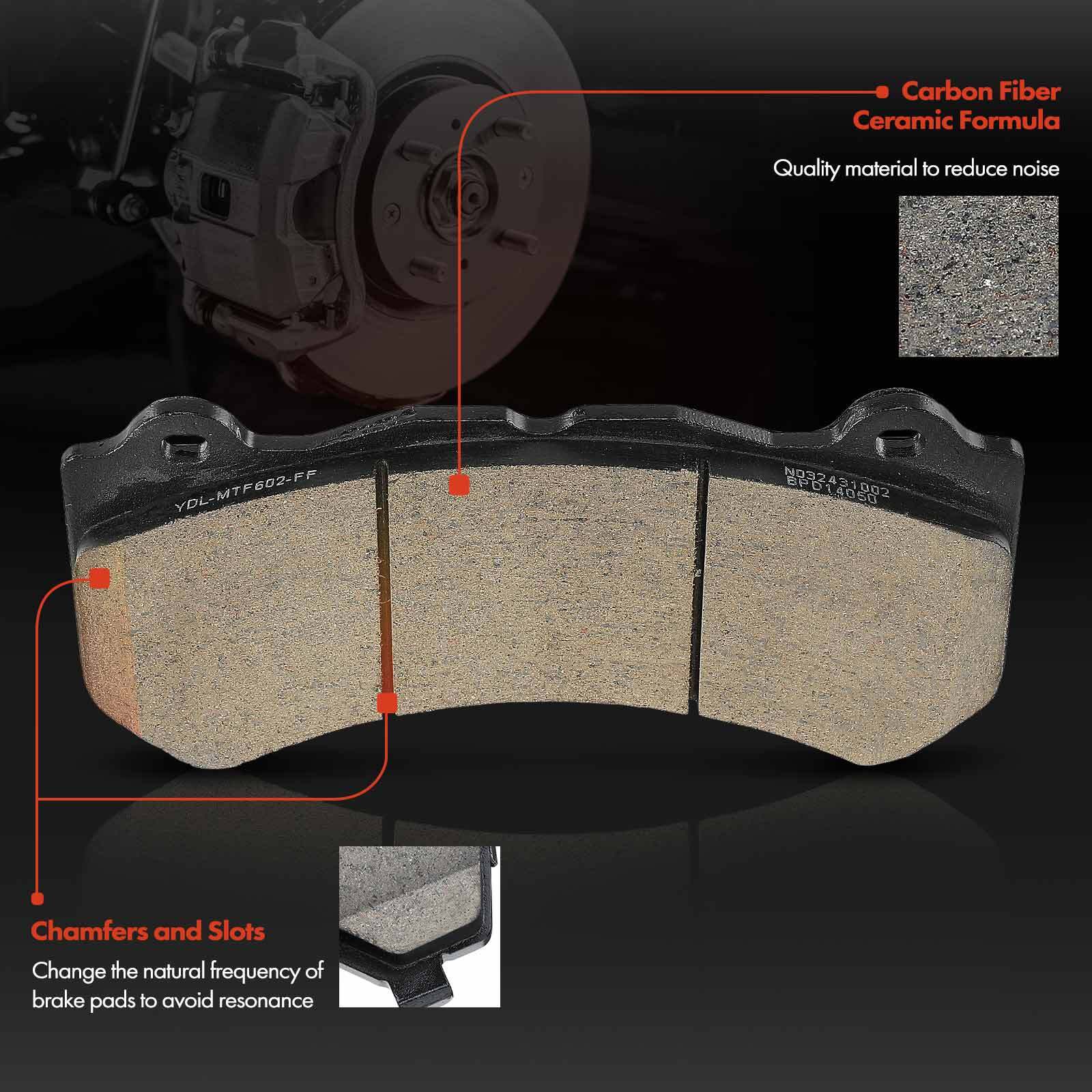 Front Drilled Brake Rotor & Ceramic Brake Pad for Jeep Grand Cherokee 2012-2020