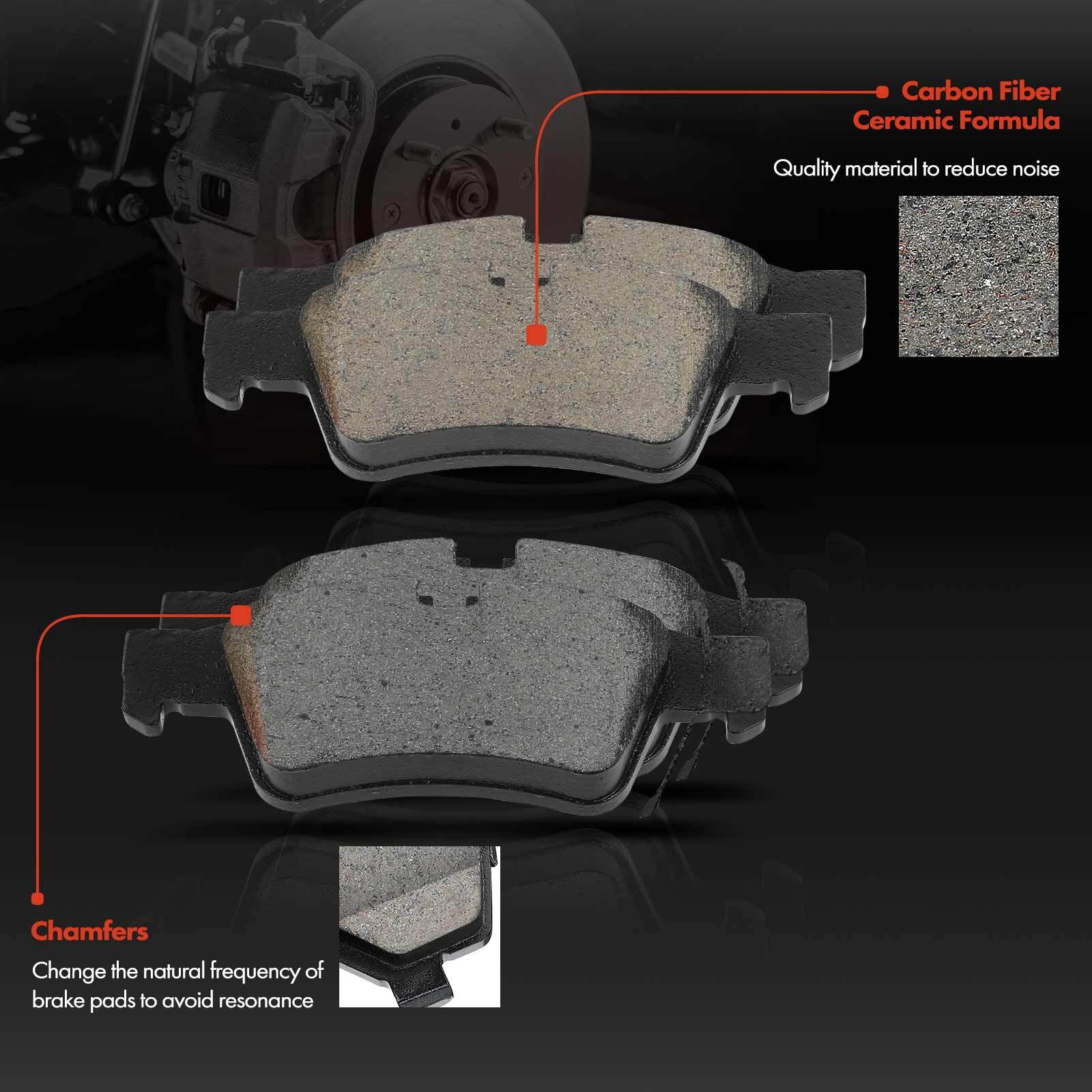 Front & Rear Disc Rotors & Ceramic Brake Pads for Mercedes-Benz X164 W164 W251