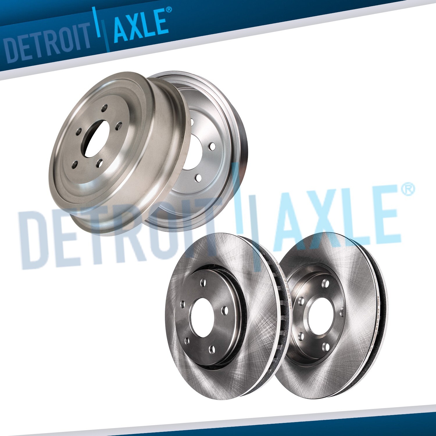 Front Brake Rotors and Rear Drums for Saturn Vue Chevy Equinox Pontiac Torrent
