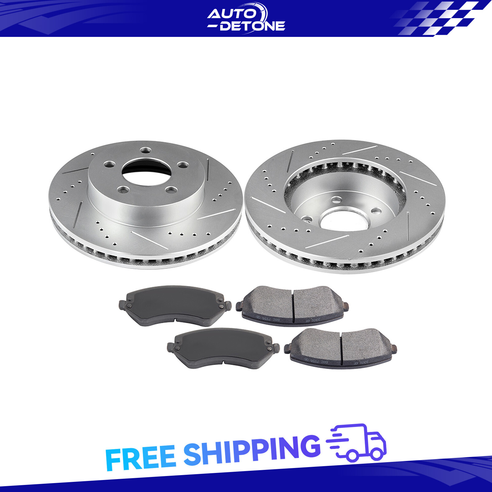 Front 2x Brake Rotors 4x Ceramic Pads Vented For Jeep Liberty 2002 – 2006 2007