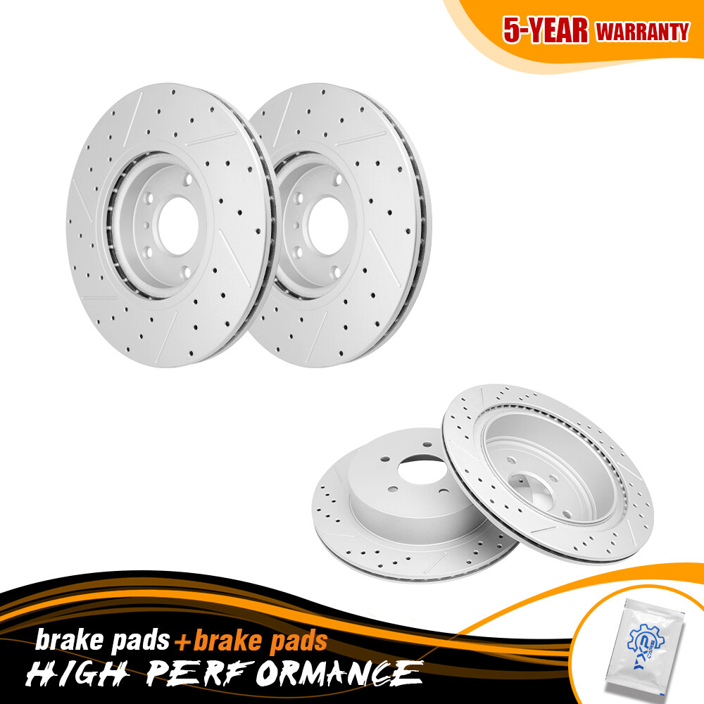 4PCS Front & Rear Brake Rotors Fit for Nissan Murano INFINITI M37 QX70 M56 Q70L