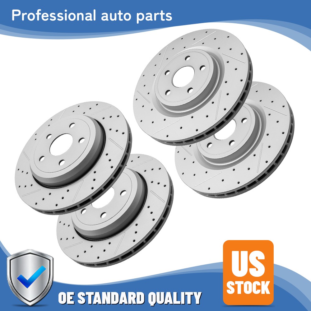 380mm Front 350mm Rear Drilled Disc Brake Rotors For Jeep Grand Cherokee Durango