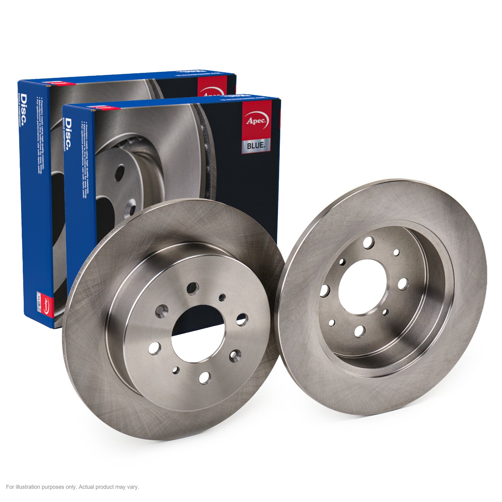 2X APEC Rear Brake Discs for HONDA CIVIC VII Saloon 2001-05 260mm Solid SDK6038